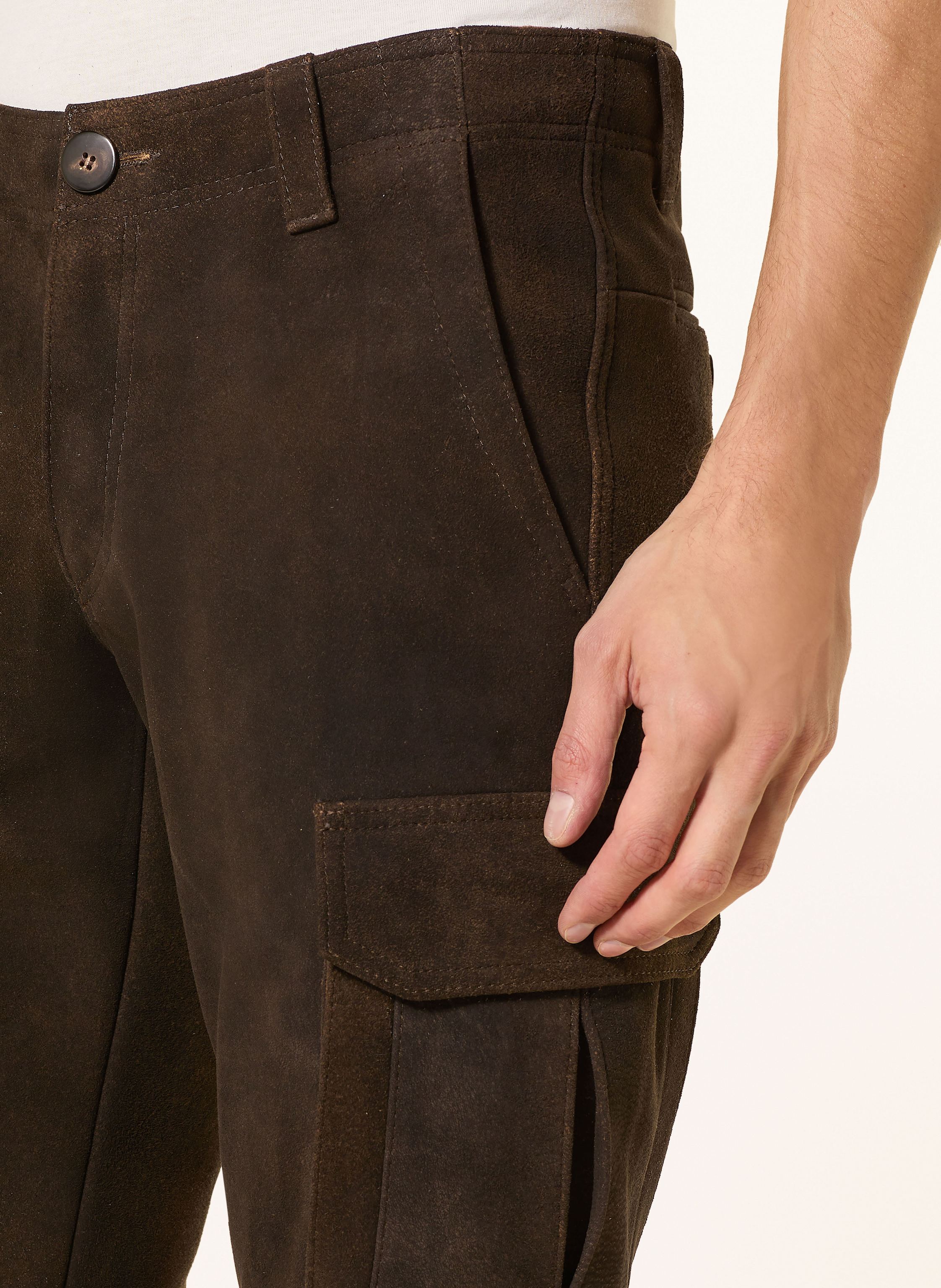 Thumbnail - Meindl Lederhose Island Trousers Slim Fit braun