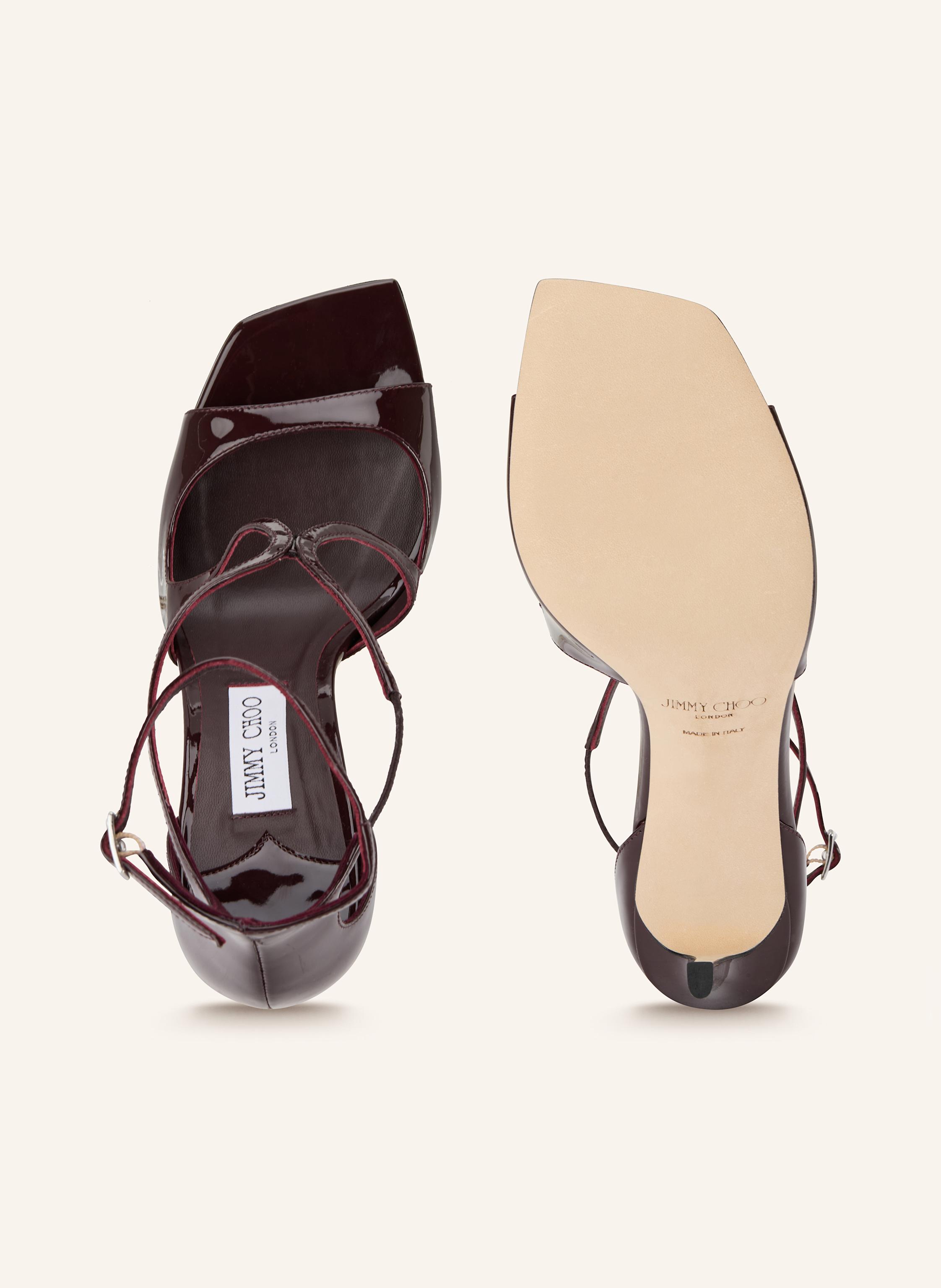 Thumbnail - Jimmy Choo Lacksandaletten Aiza 95 rot