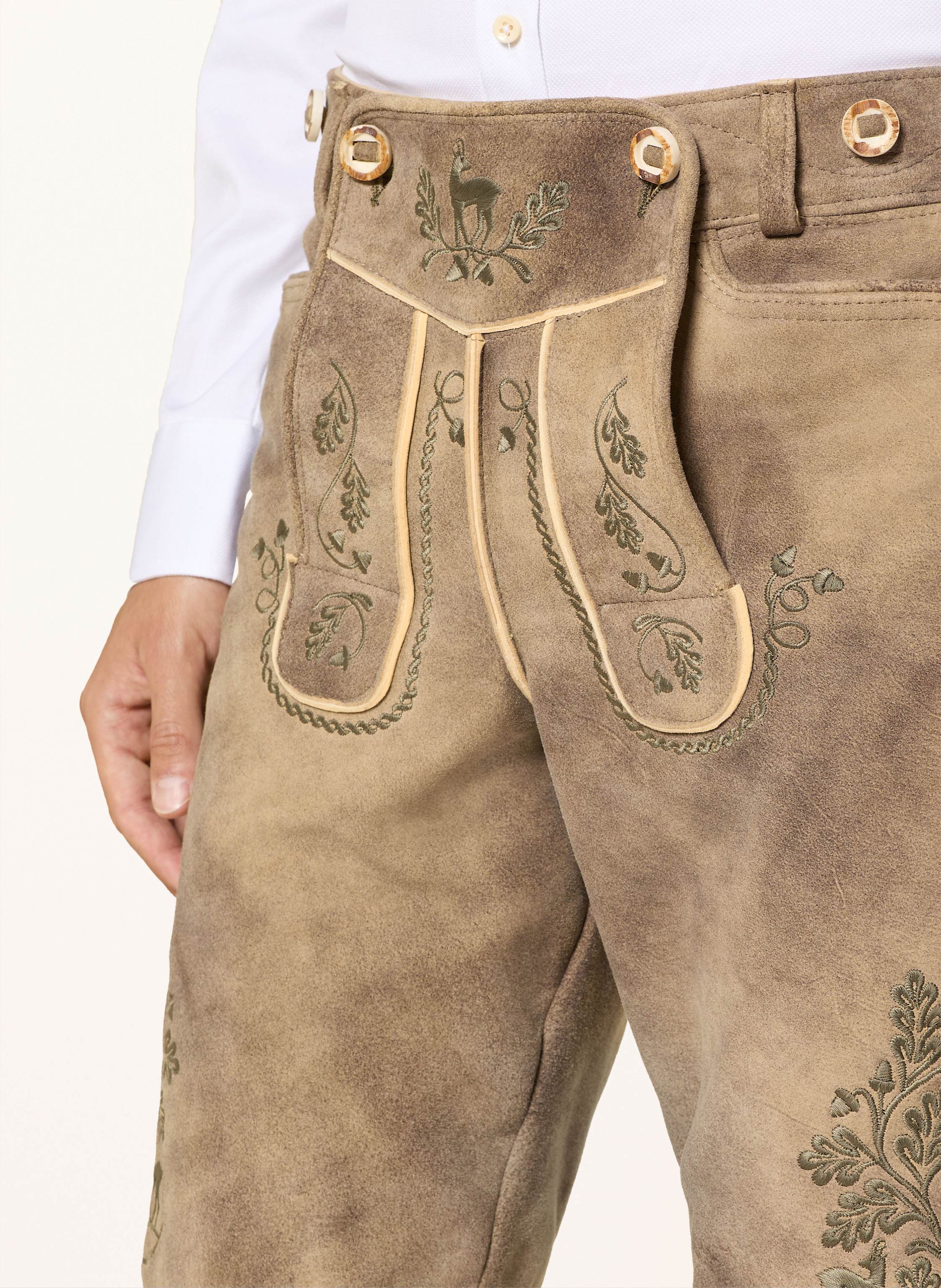 Thumbnail - Ostarrichi Trachten-Lederhose Franz braun