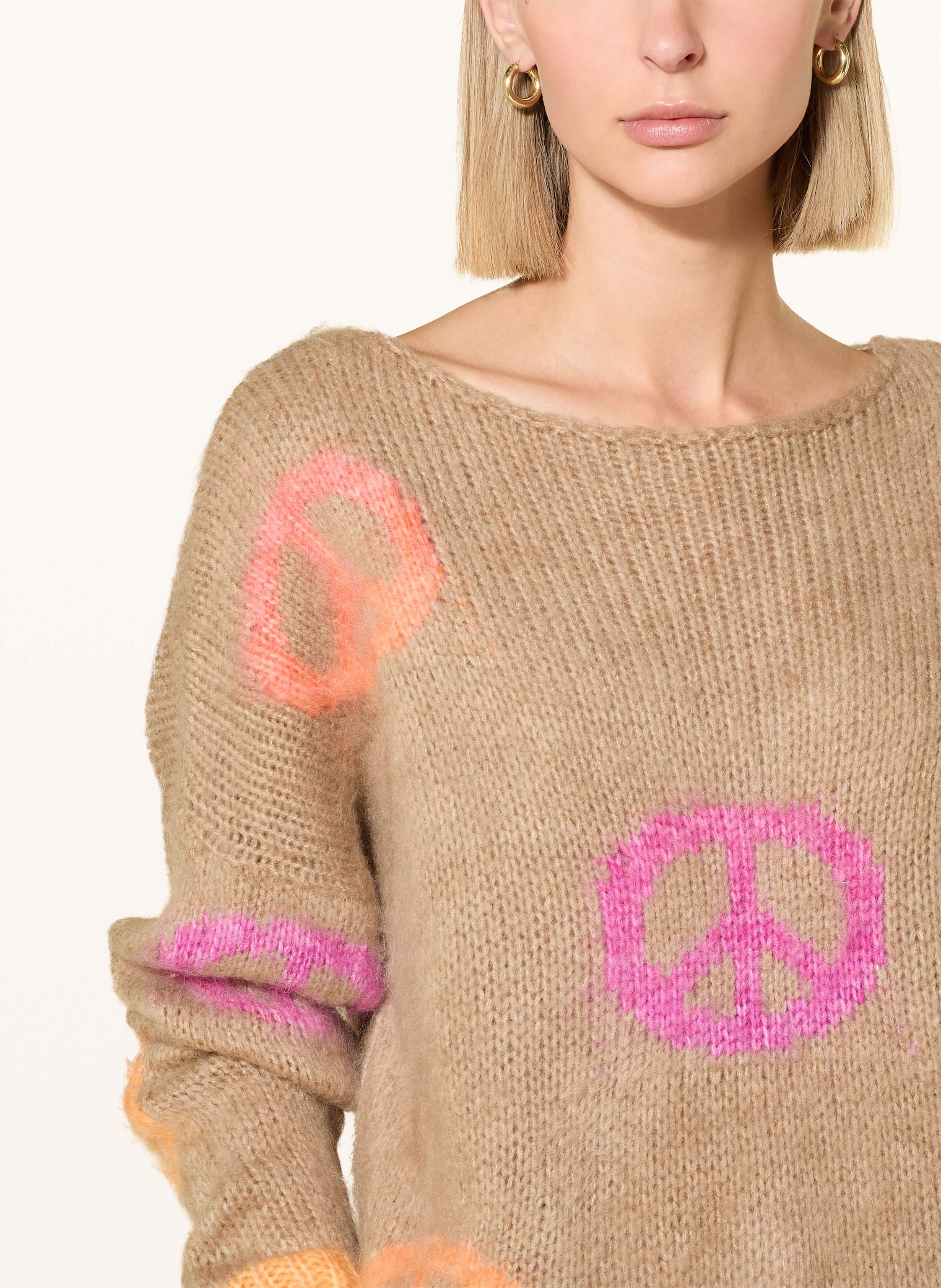 Thumbnail - Miss Goodlife Pullover Mit Alpaka beige