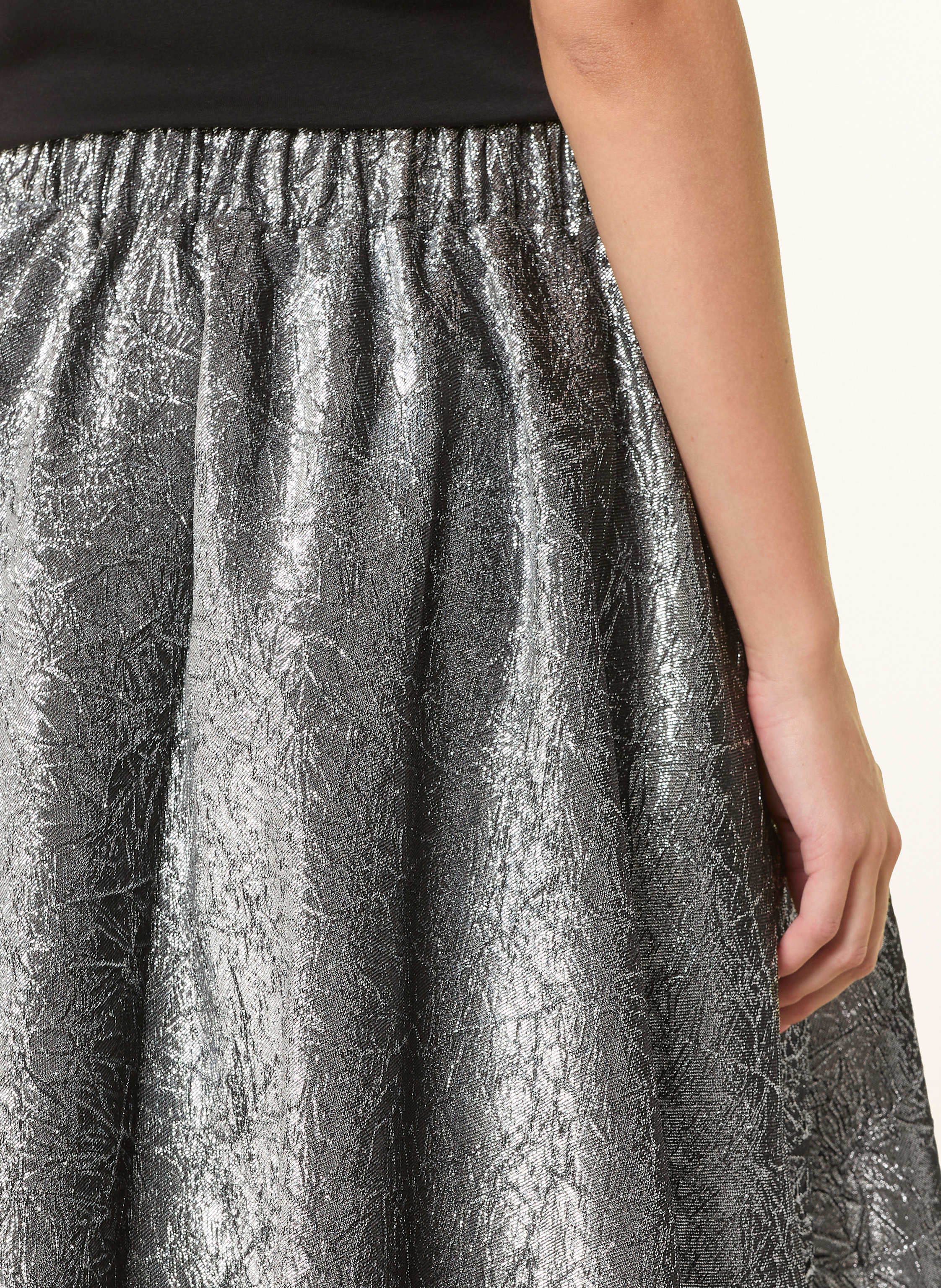 Thumbnail - Miss Goodlife Rock Mit Glitzergarn grau