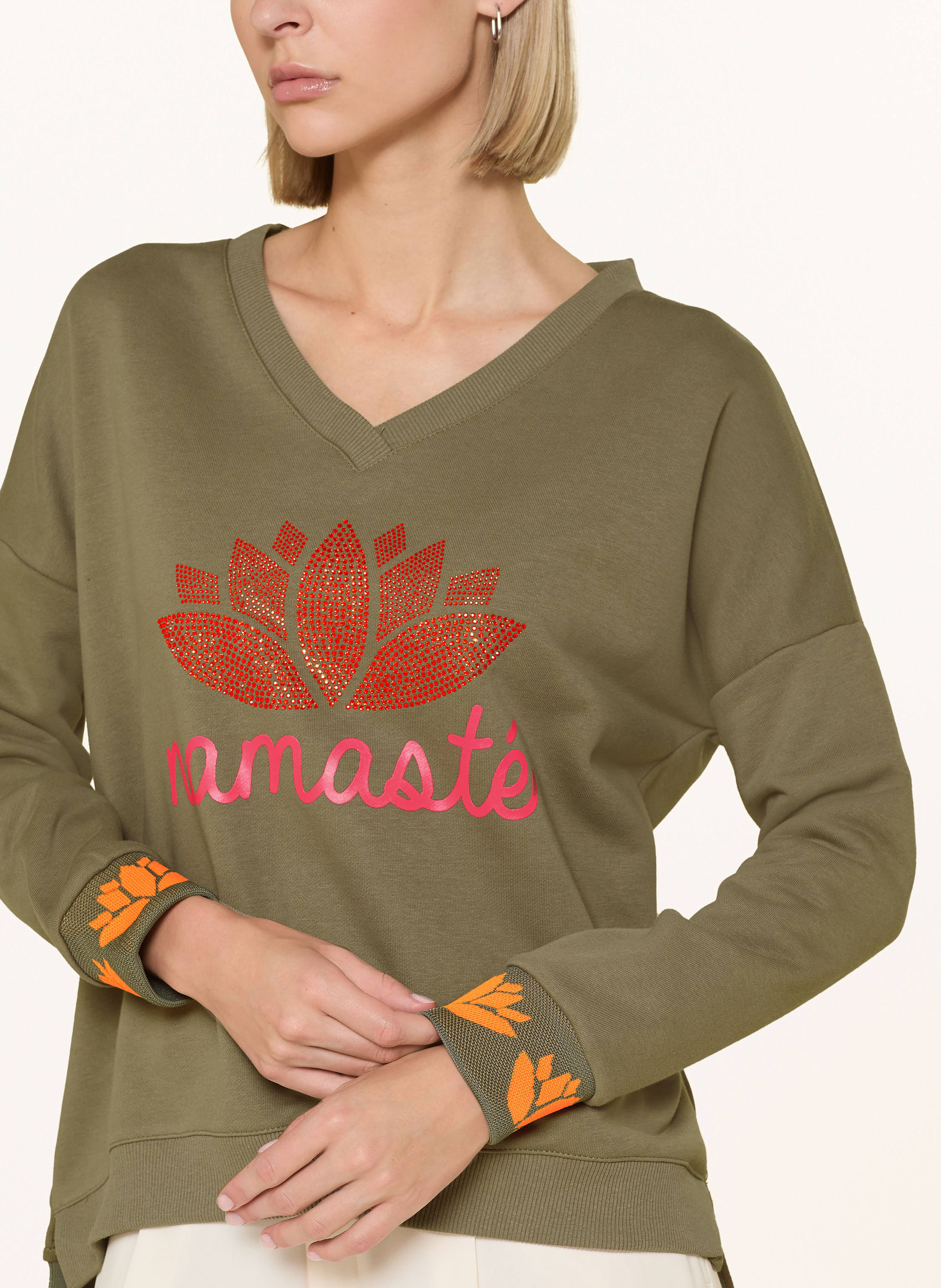 Thumbnail - Miss Goodlife Sweatshirt Mit Schmucksteinen gruen