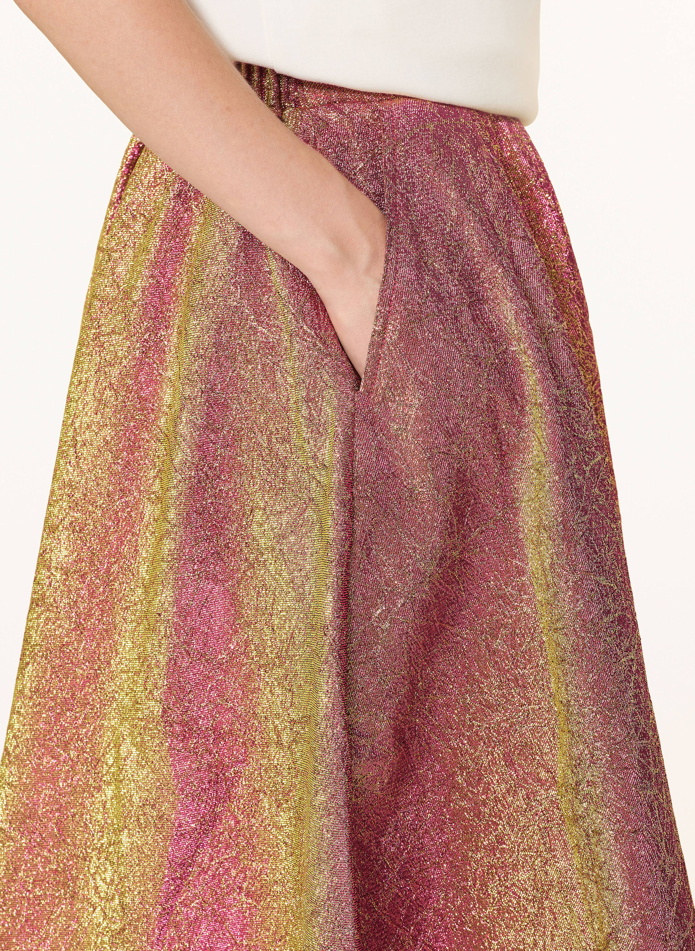 Thumbnail - Miss Goodlife Rock Mit Glitzergarn pink