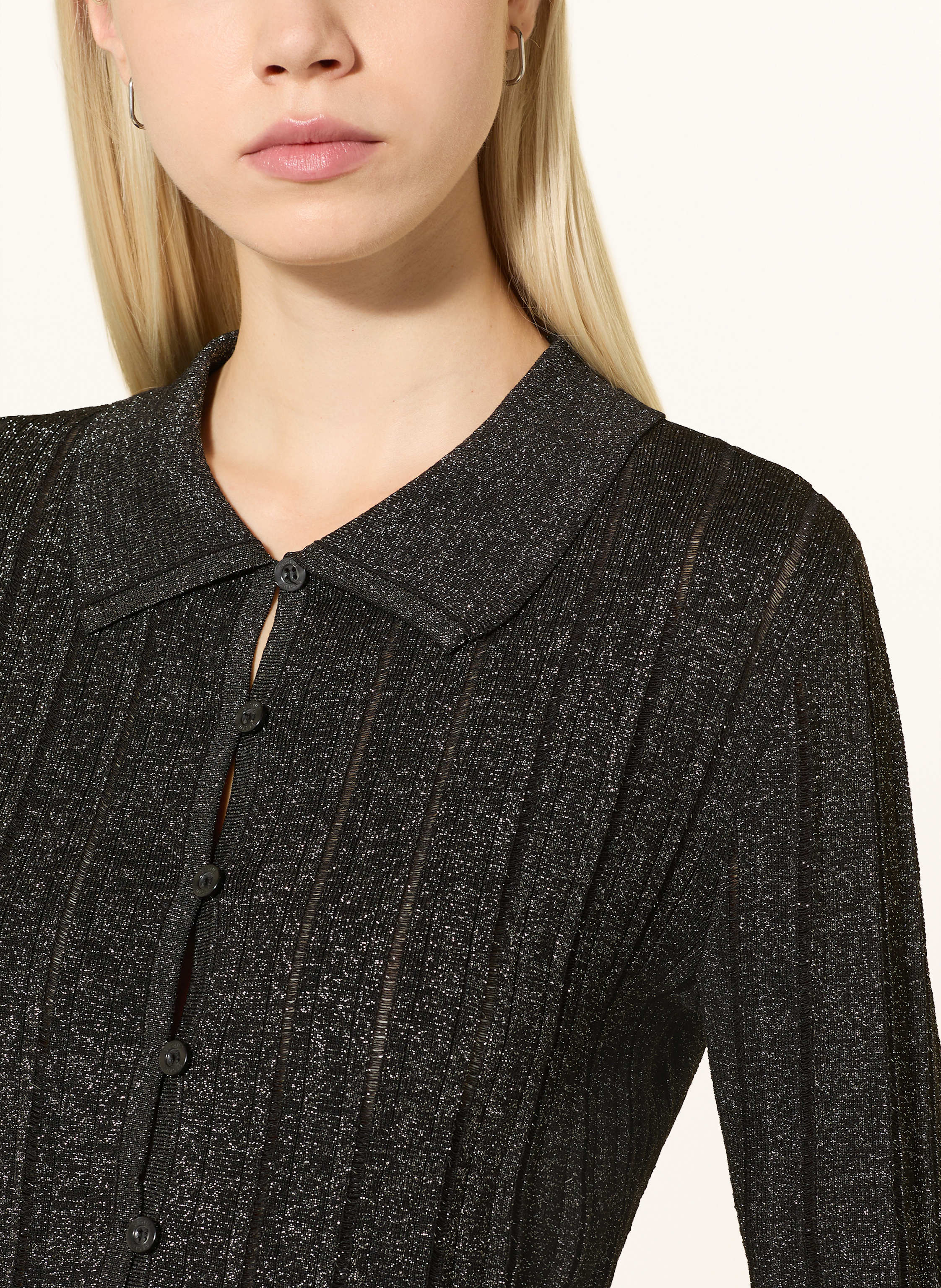 Thumbnail - Gestuz Strickjacke Gzmabel Mit Glitzergarn silber