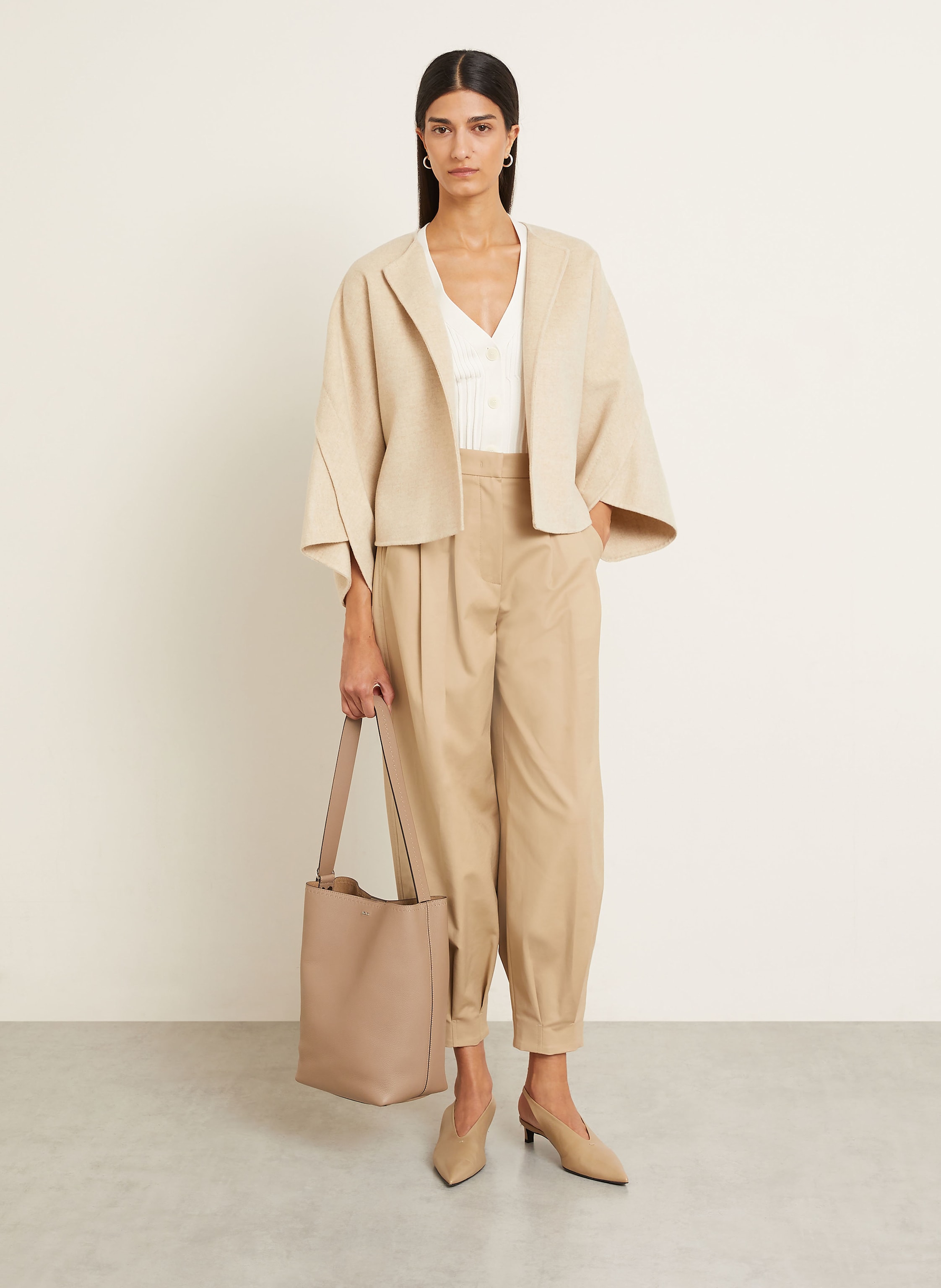 Thumbnail - Max Mara Shopper Mit Pouch beige