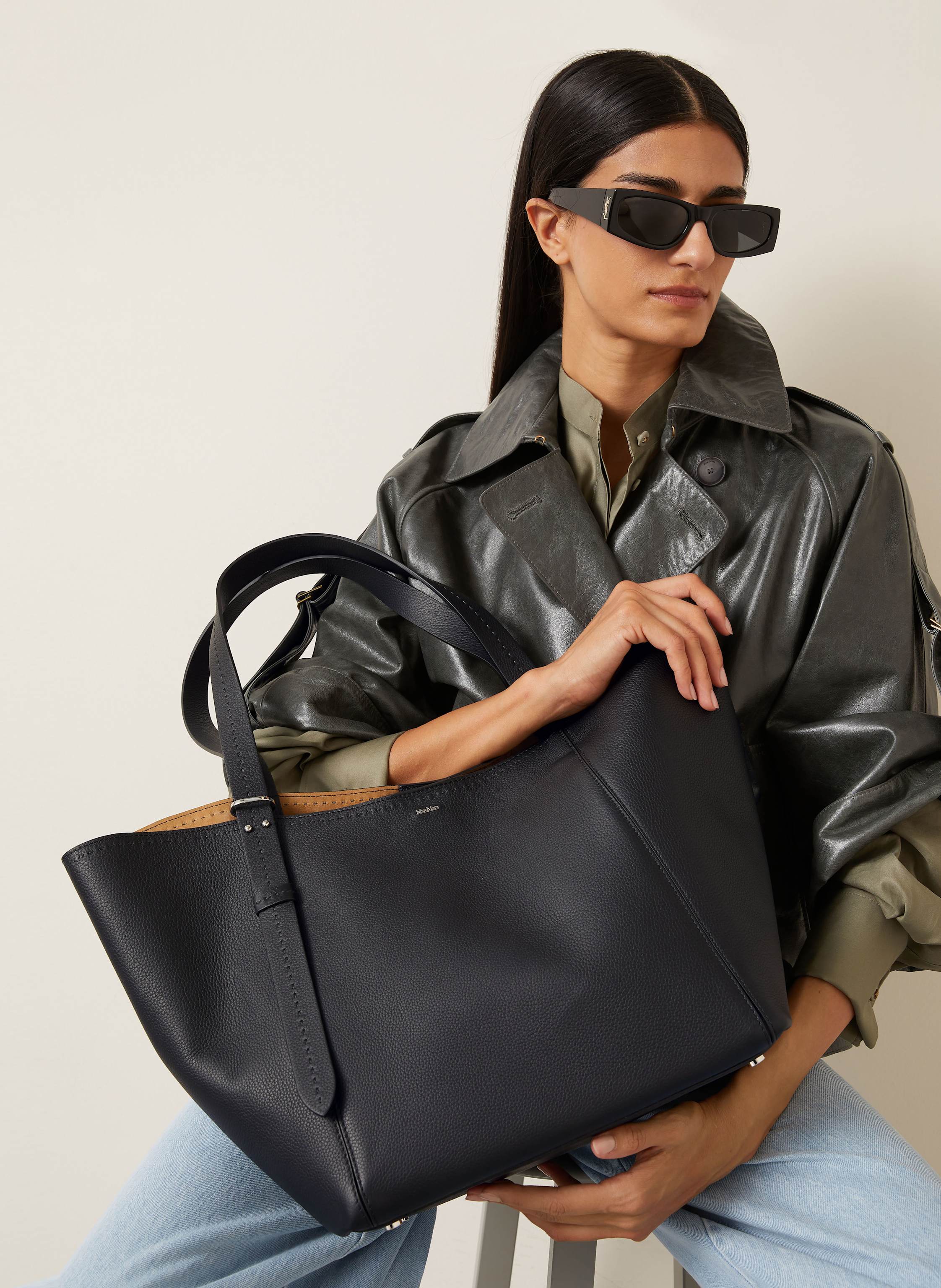 Thumbnail - Max Mara Shopper Mit Pouch schwarz