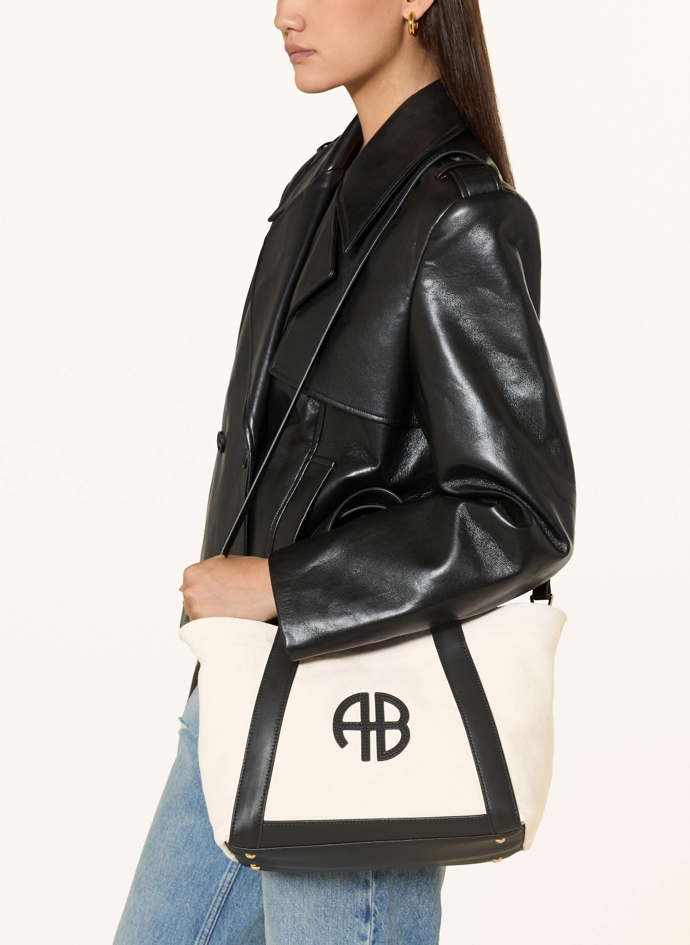 Thumbnail - Anine Bing Umhängetasche Cara Small weiss