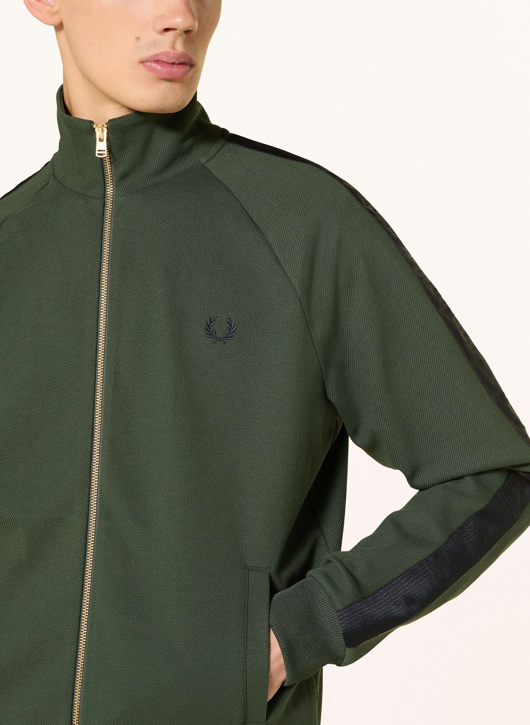 Thumbnail - Fred Perry Trainingsjacke Mit Galonstreifen gruen