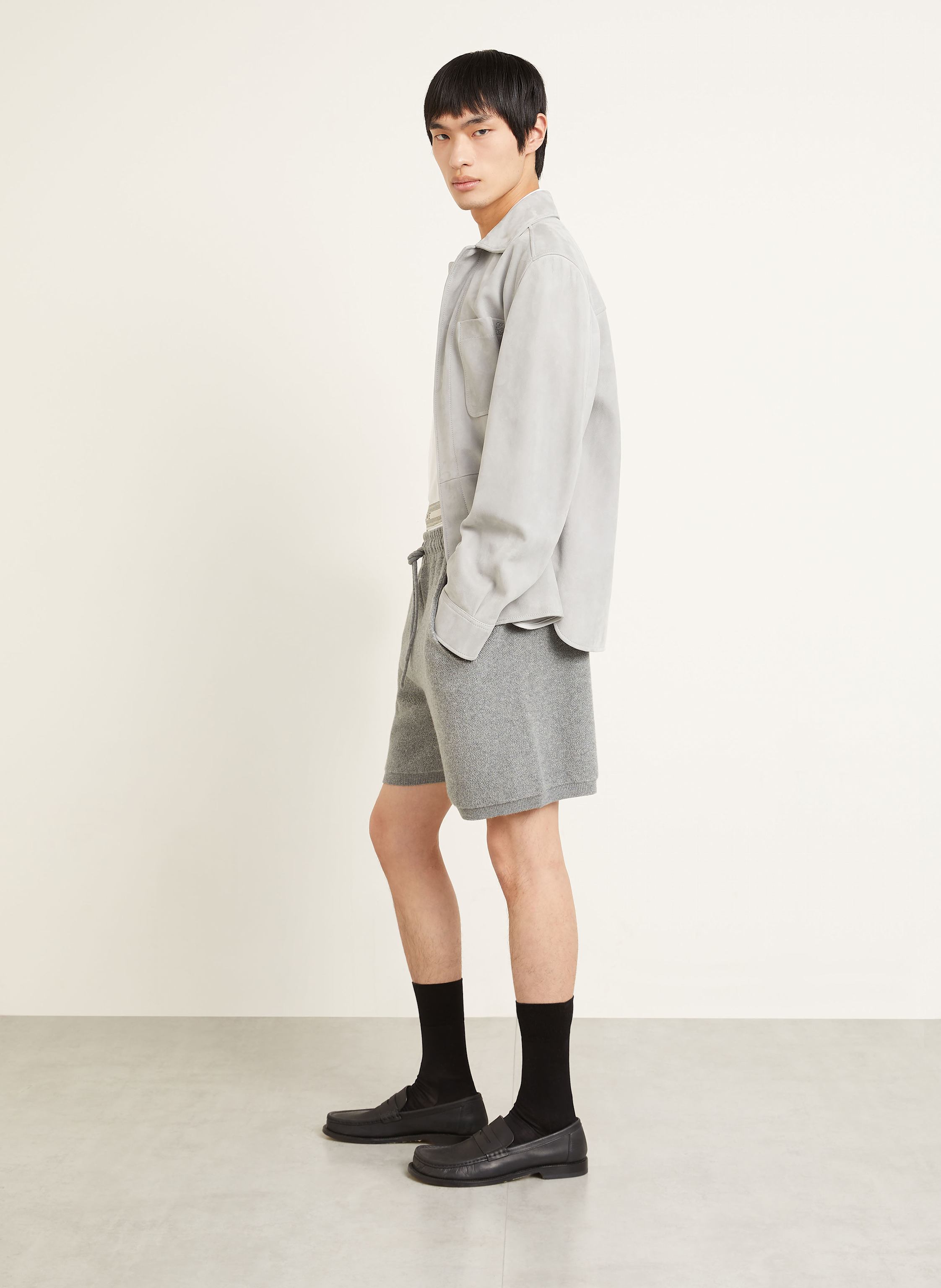 Thumbnail - Loewe Strickshorts grau