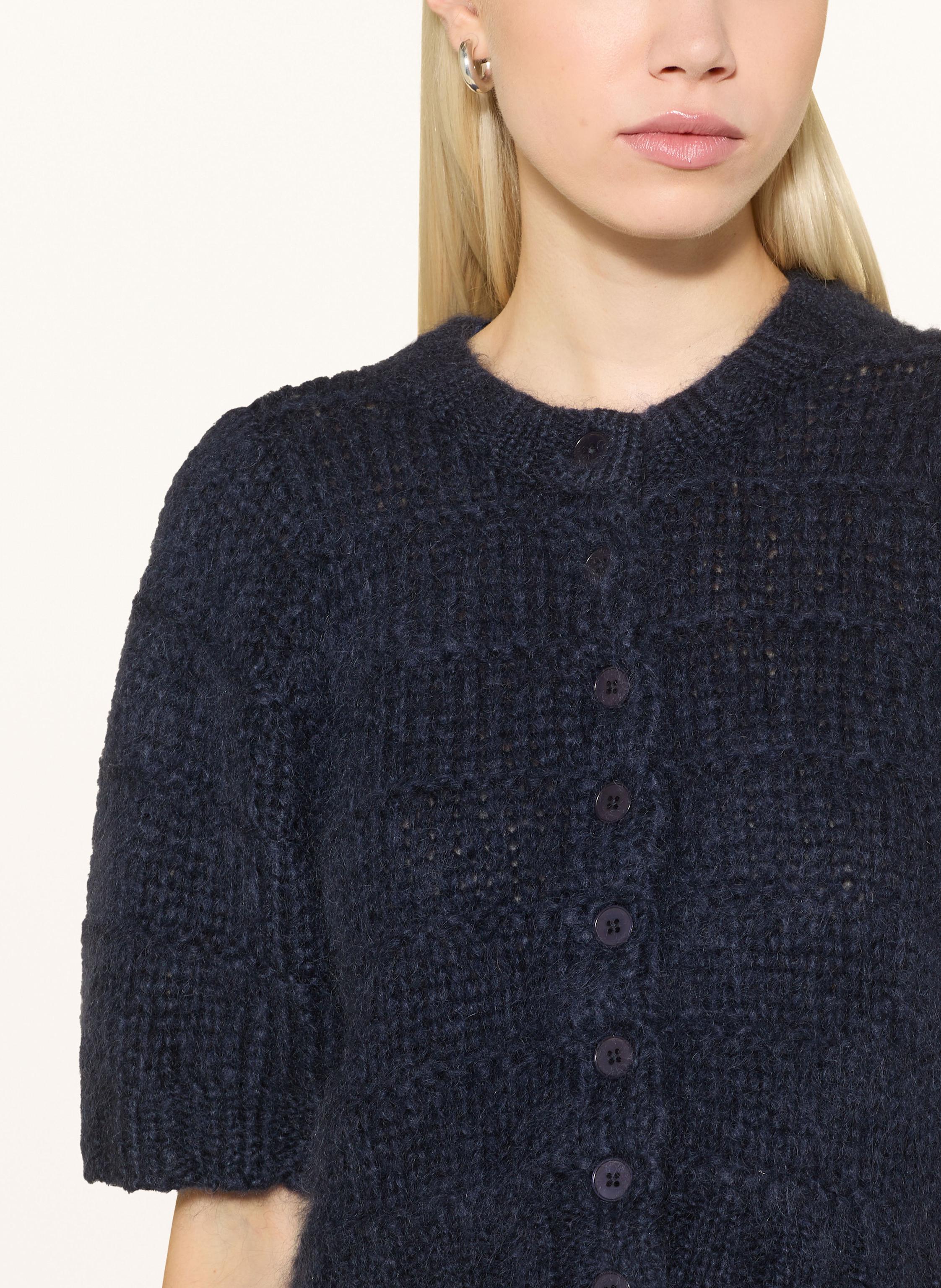 Thumbnail - Part Two Strickjacke Vernonapw Mit 3/4-Arm Aus Mohair blau