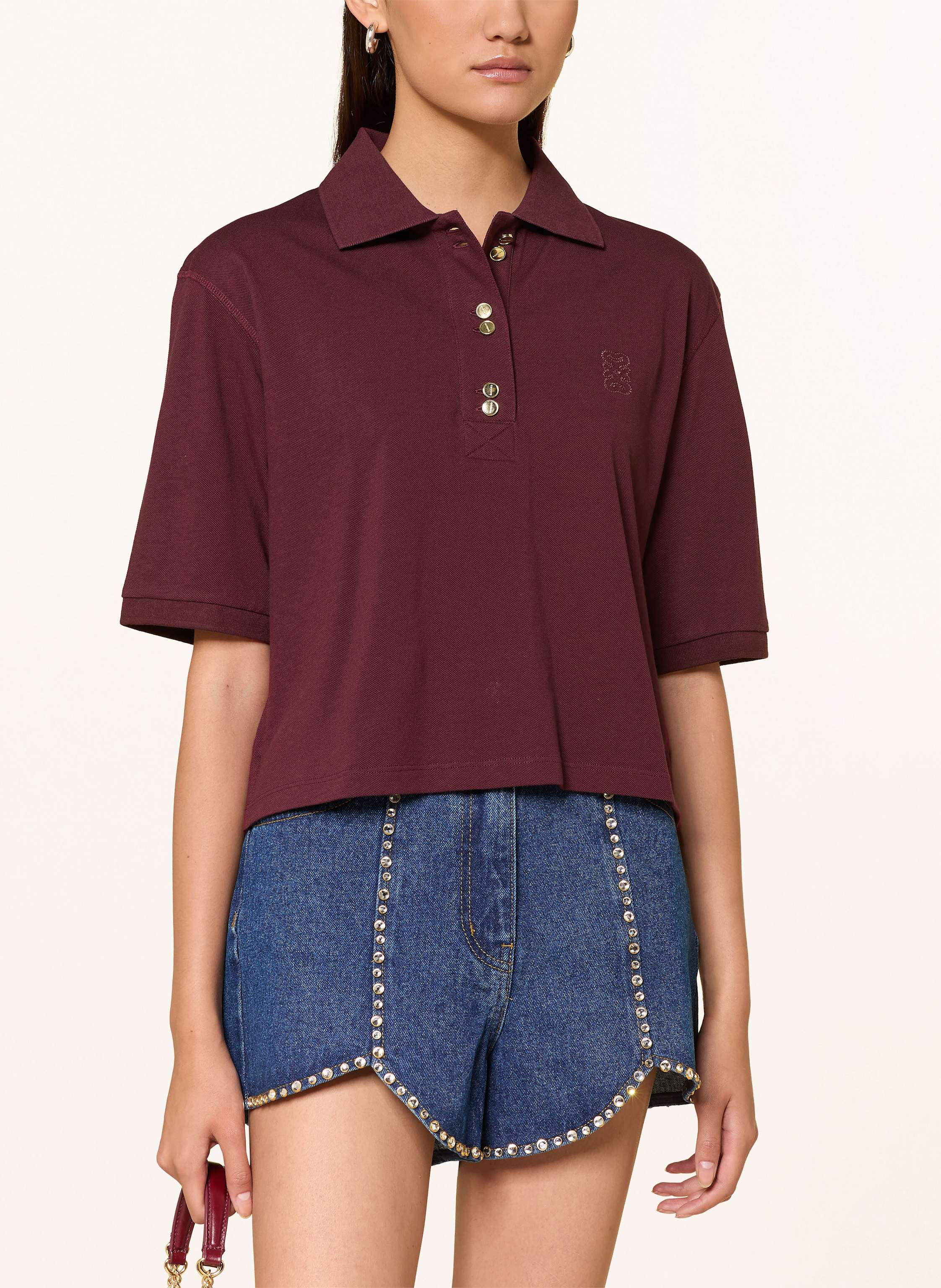 Thumbnail - Sandro Piqué-Poloshirt rot