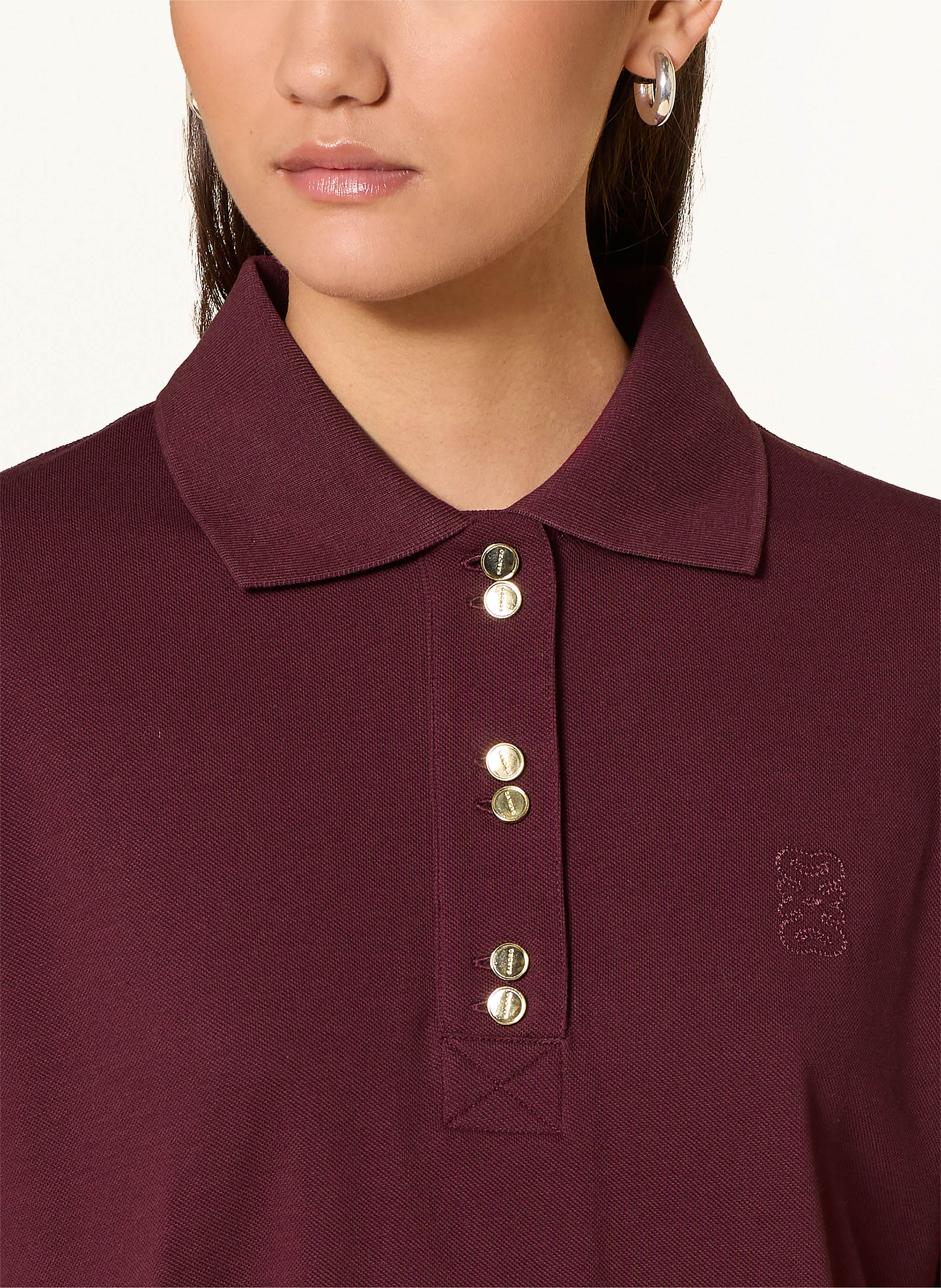 Thumbnail - Sandro Piqué-Poloshirt rot