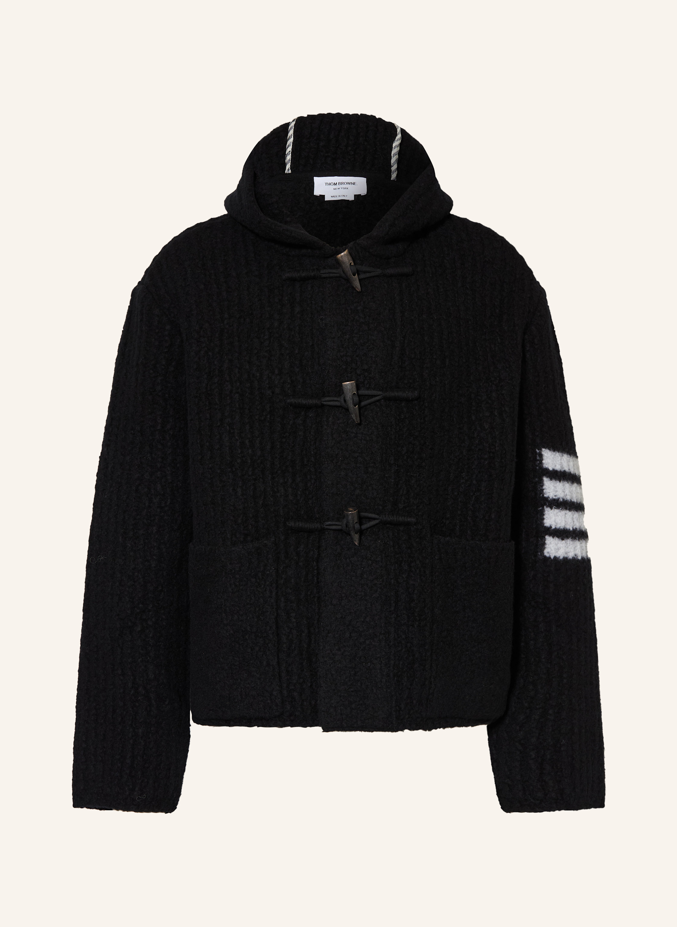 Thom Browne. Strickjacke schwarz
