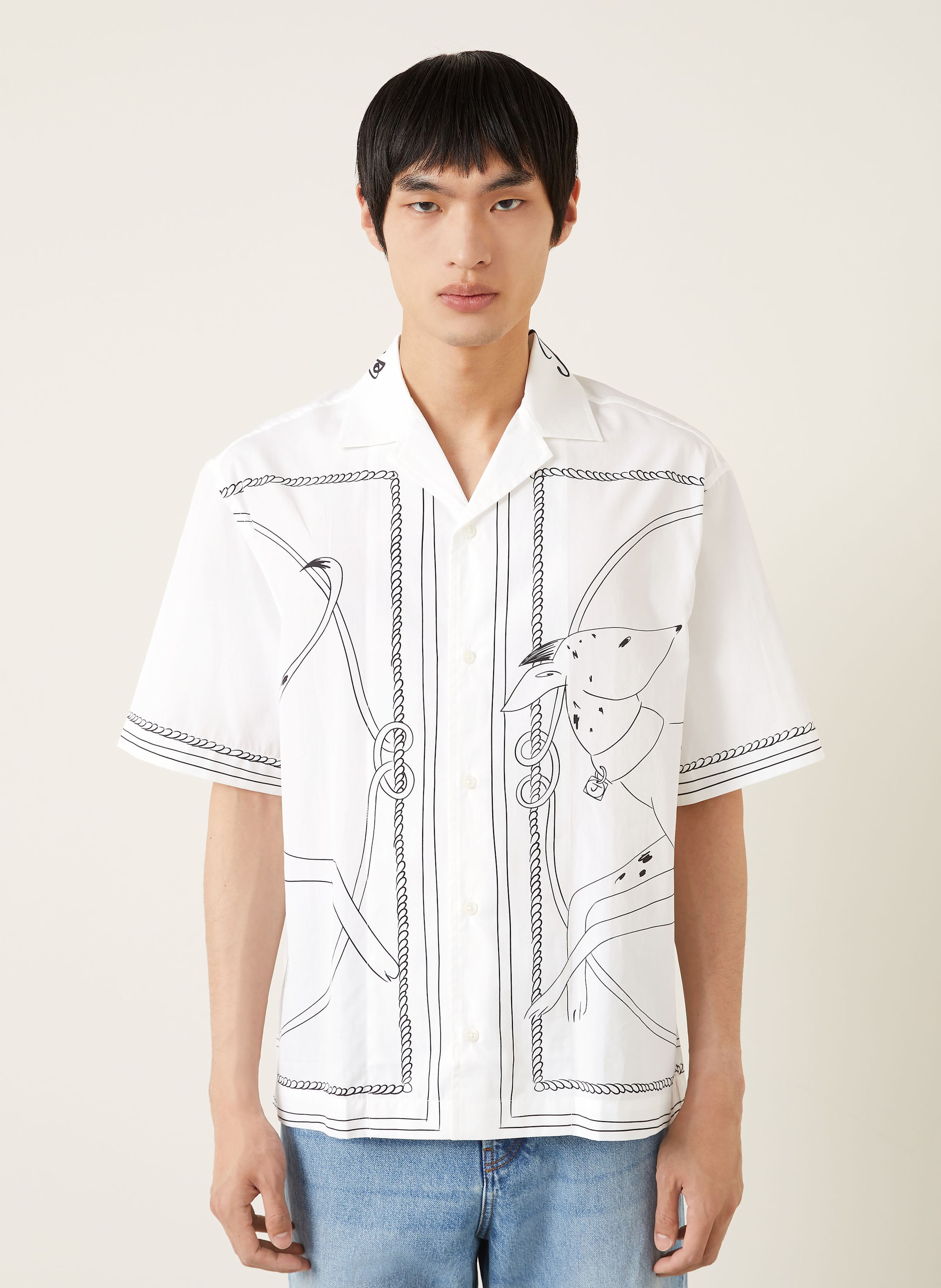 Thumbnail - Jacquemus Resorthemd La Chemise Jean Comfort Fit weiss