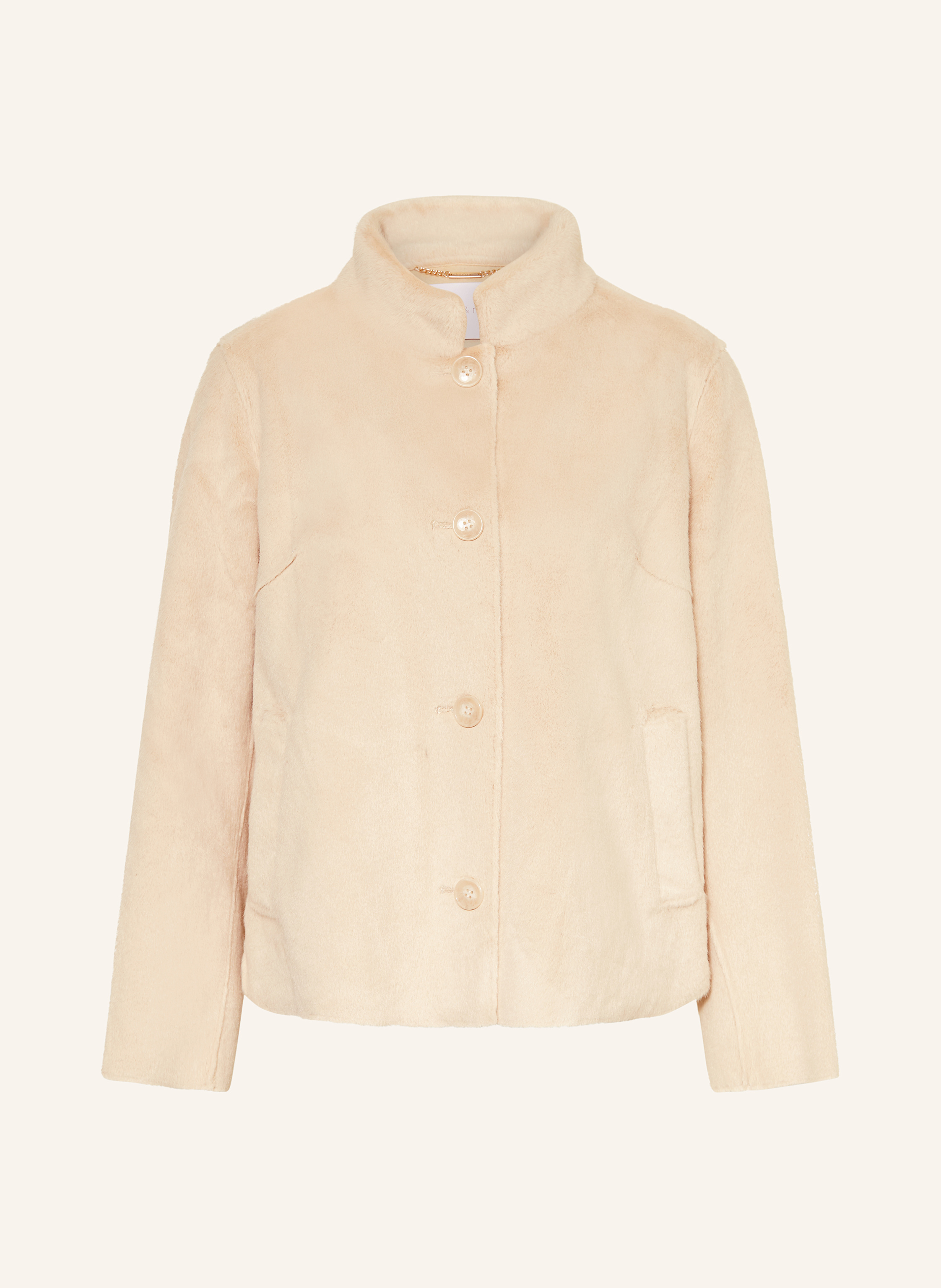 Rich & Royal Kunstpelz-Jacke beige