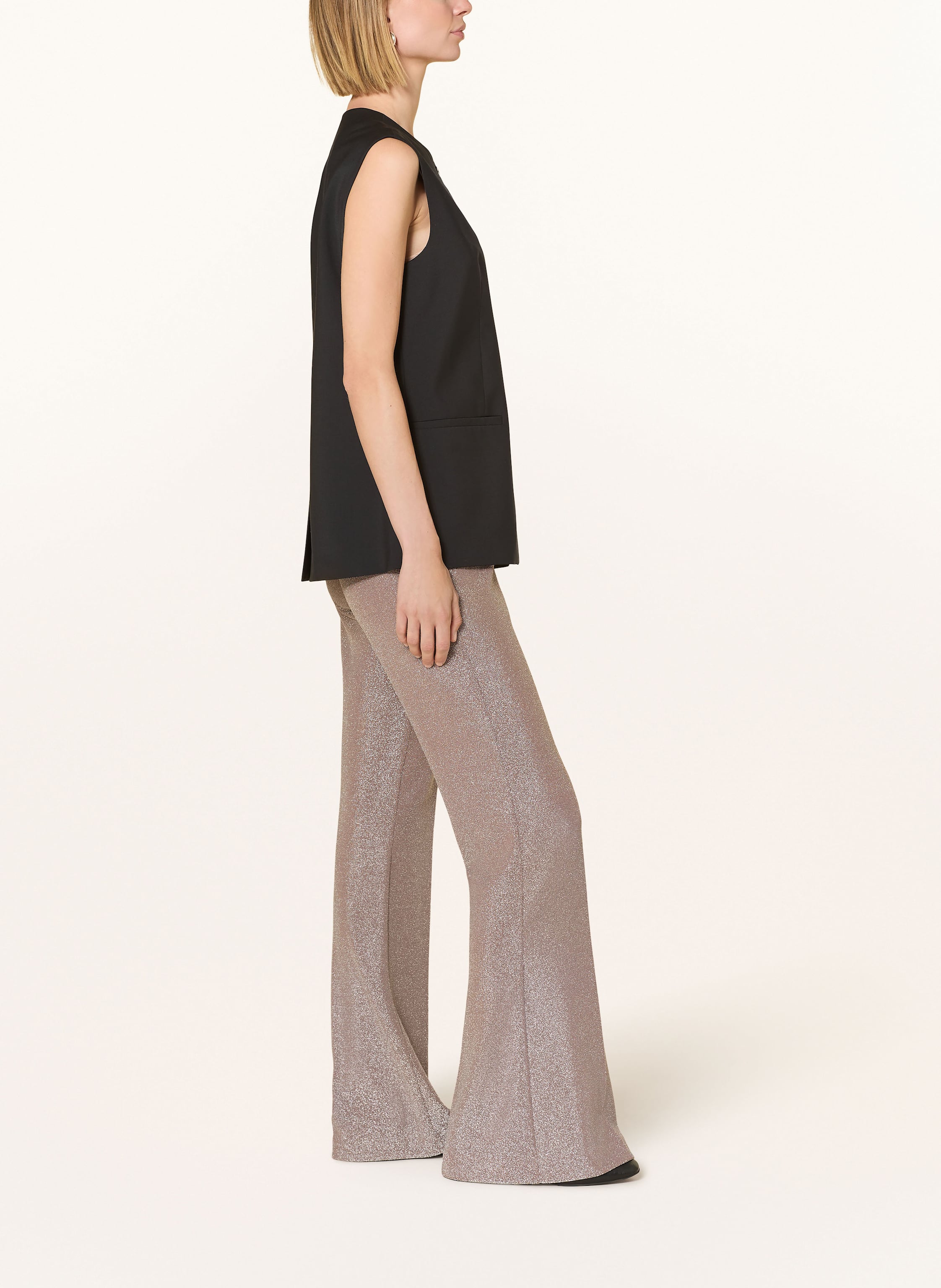 Thumbnail - Joseph Ribkoff Signature Jerseyhose Mit Glitzergarn silber