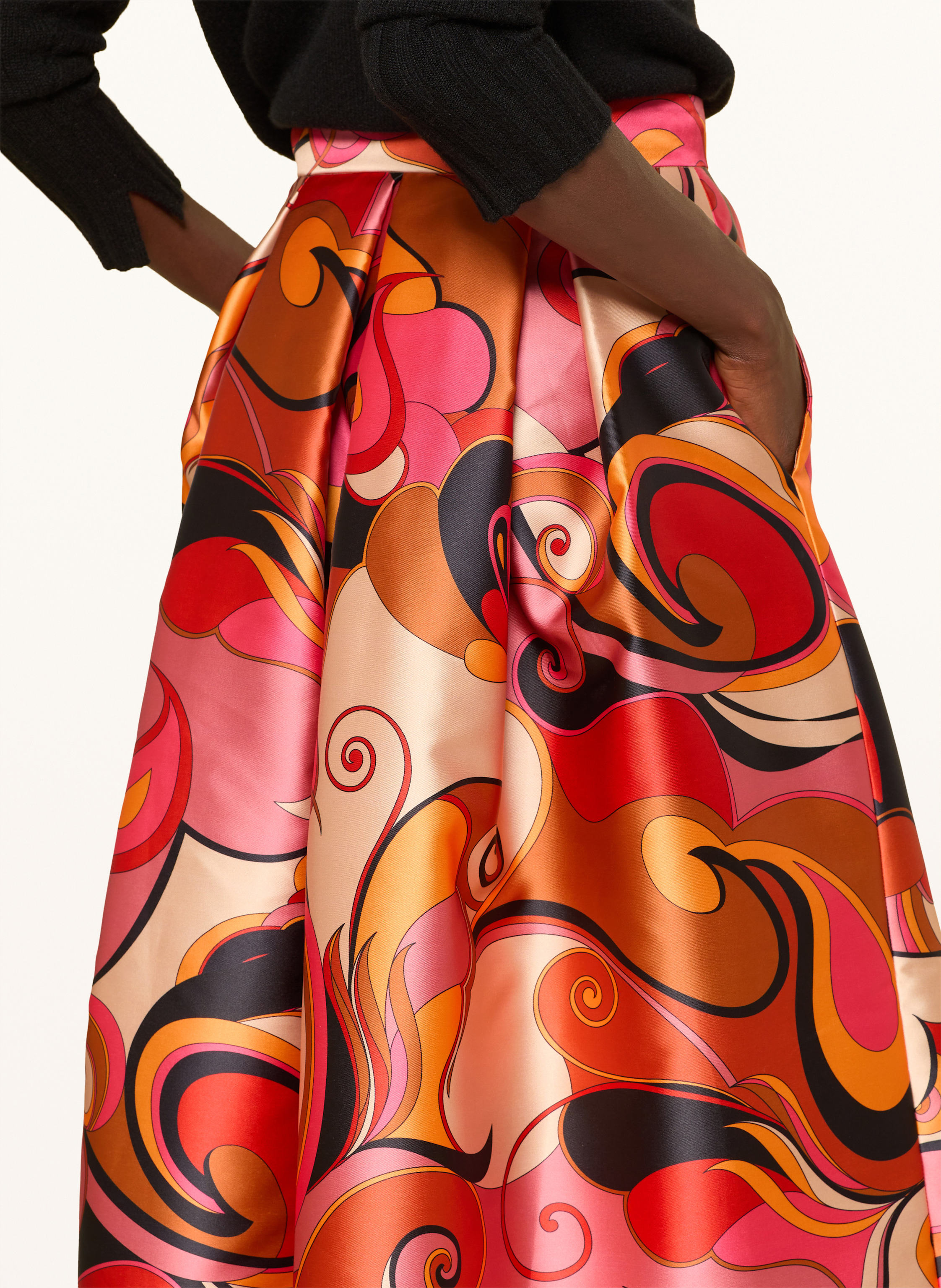 Thumbnail - Lunatica Milano Faltenrock orange