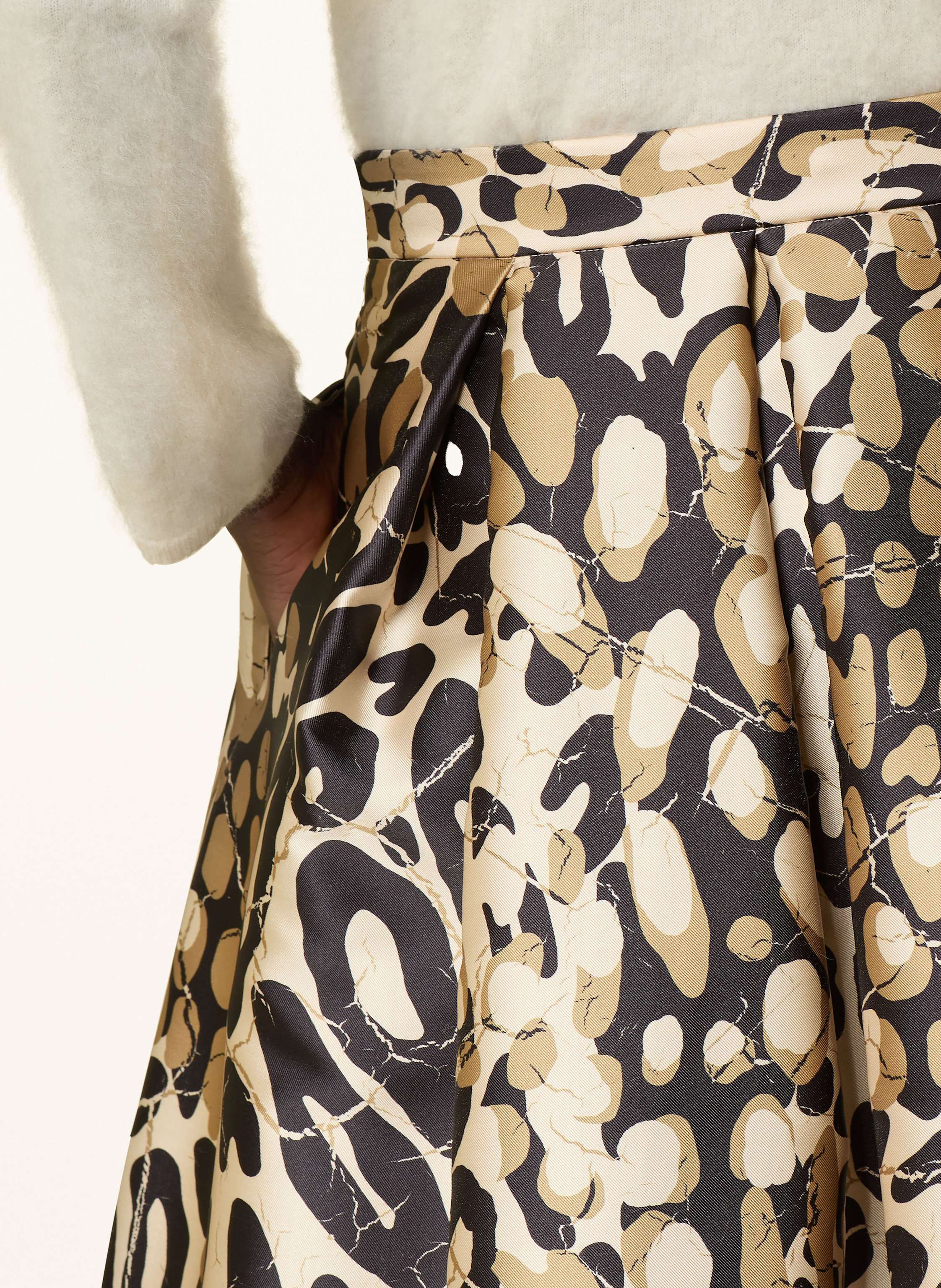 Thumbnail - Lunatica Milano Faltenrock braun