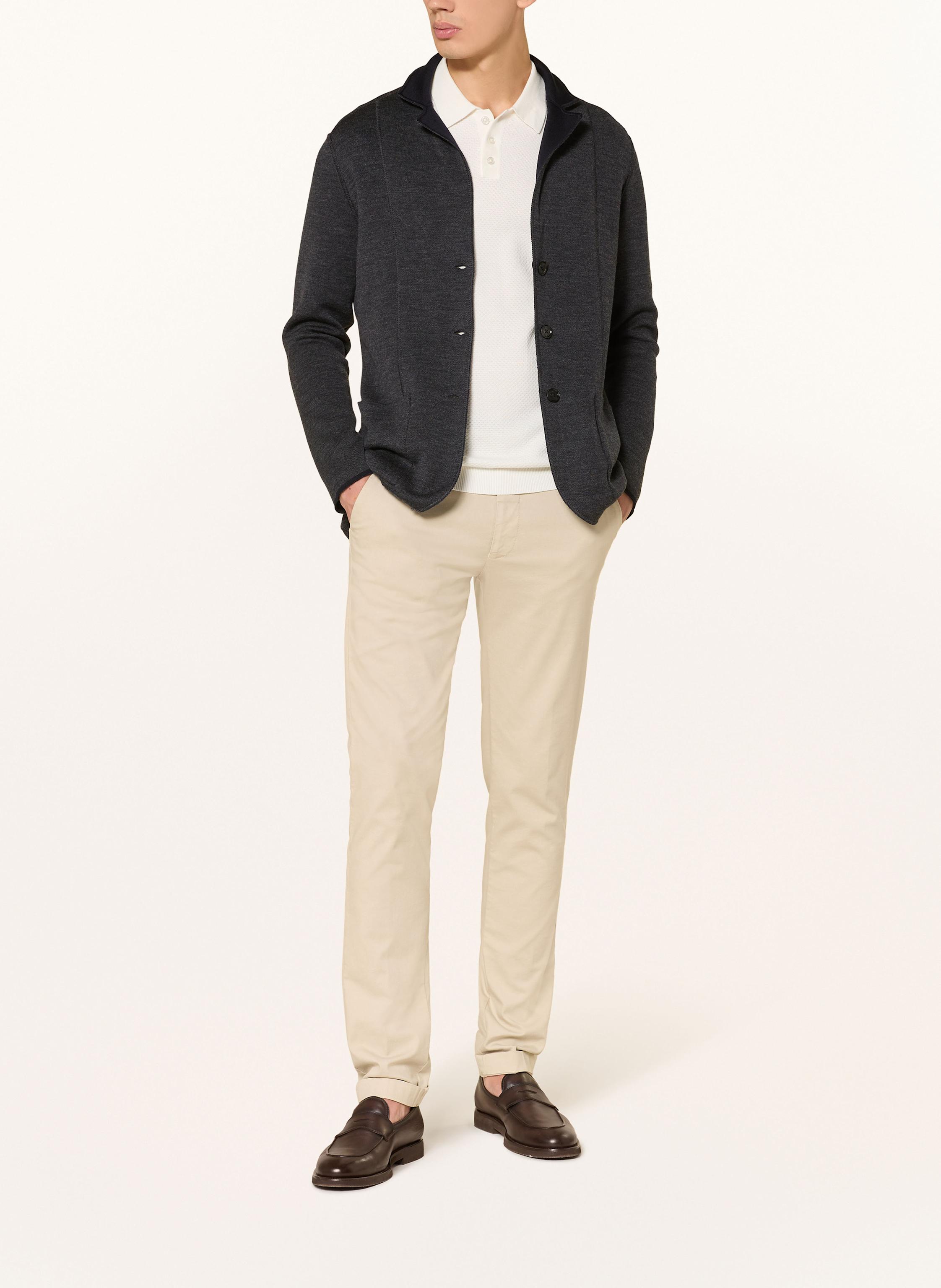 Thumbnail - Maurizio  Baldassari Stricksakko Jamaica Extra Slim Fit Zum Wenden blau