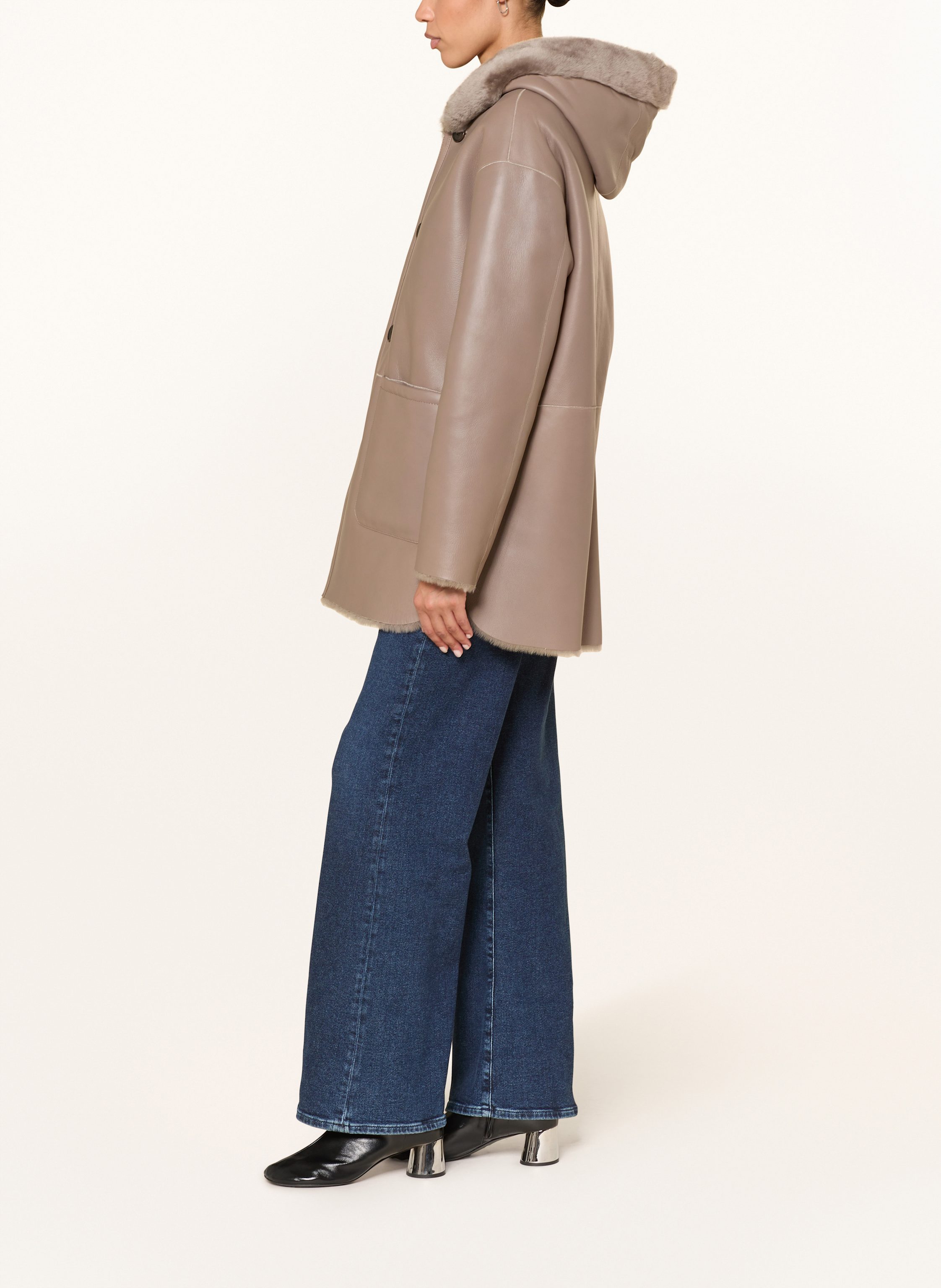 Thumbnail - Arma Mantel Ambra Zum Wenden beige