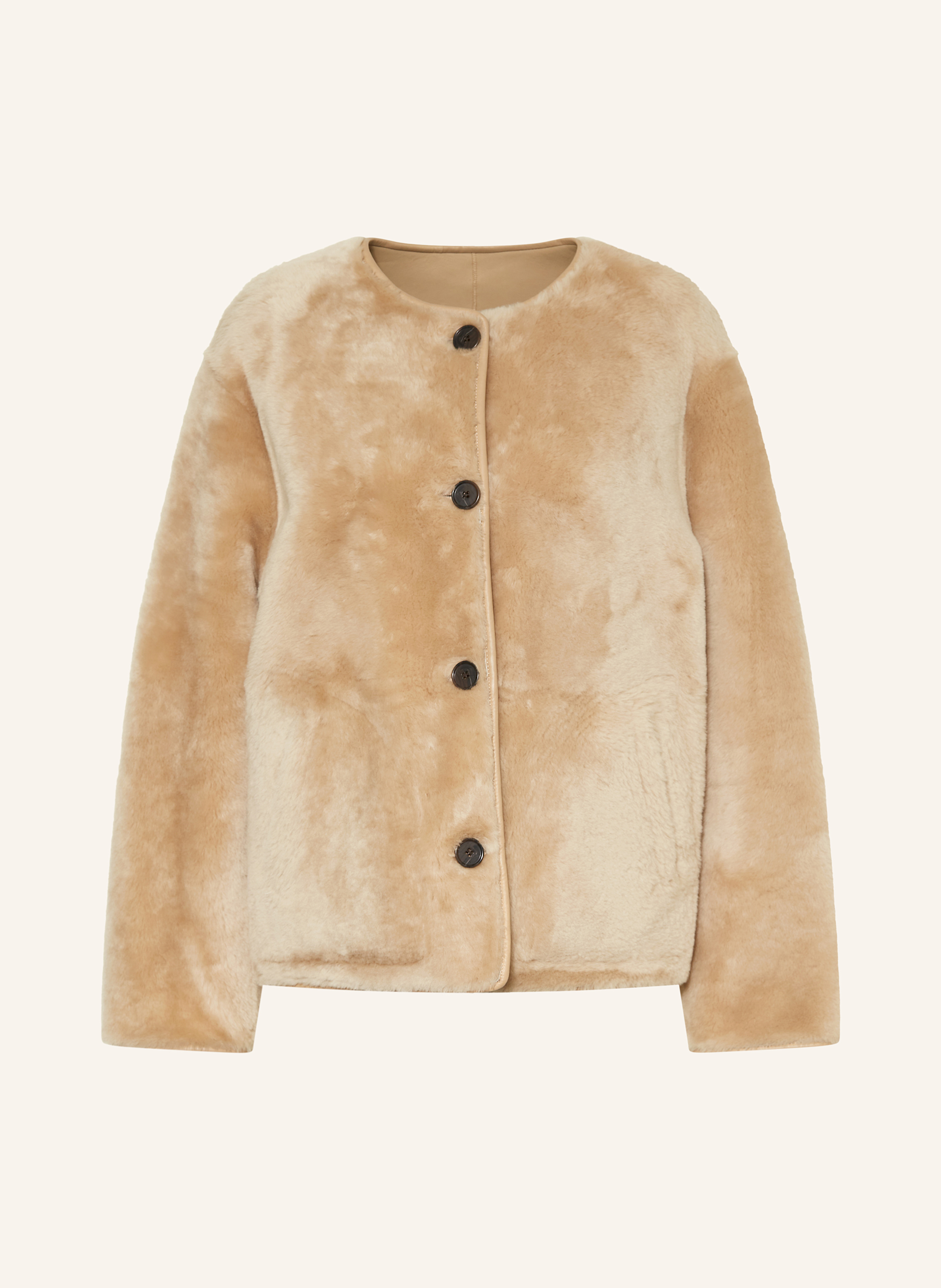 Arma Lederjacke Lucine Zum Wenden beige
