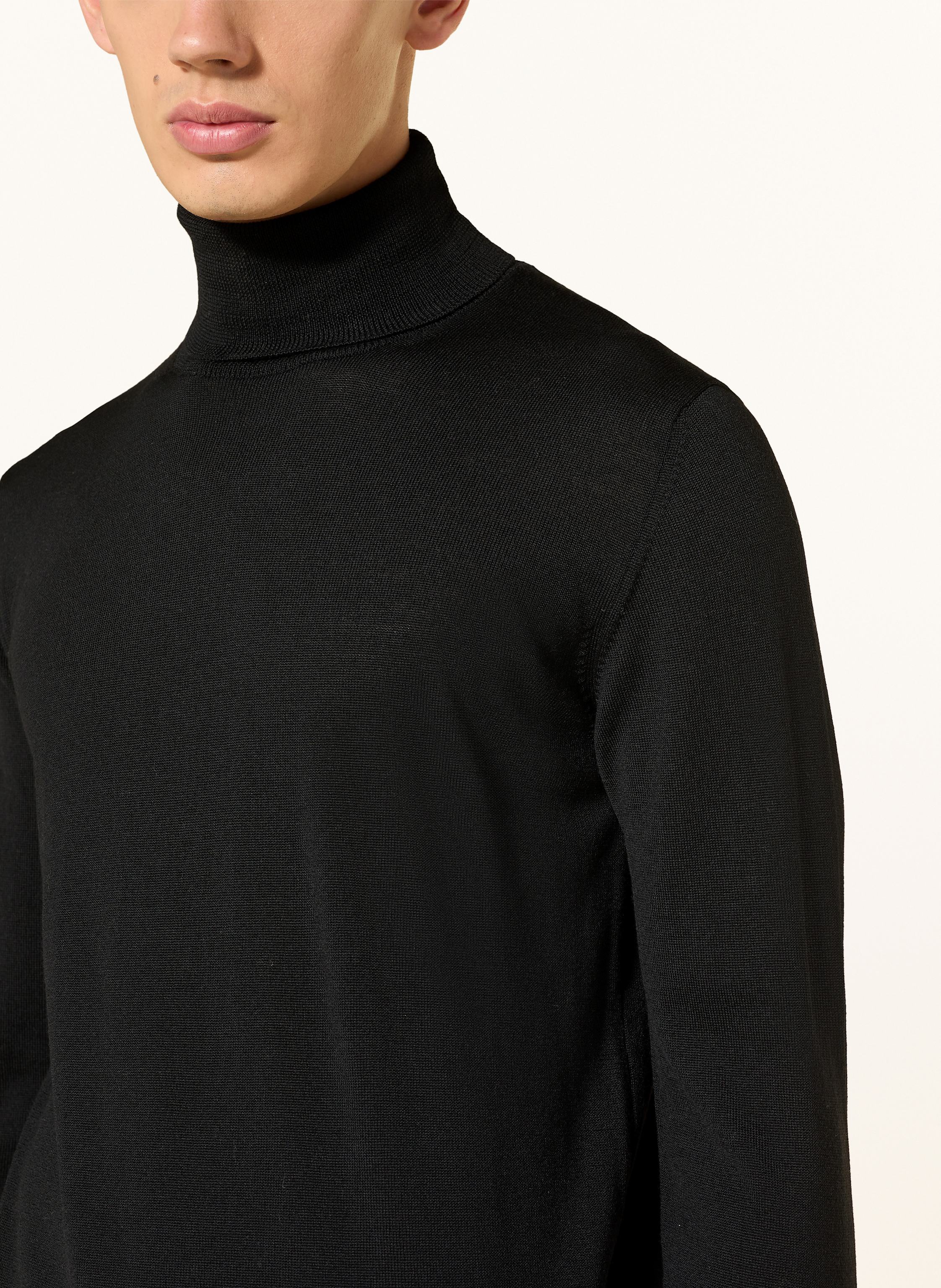 Thumbnail - Roberto Collina Rollkragenpullover Aus Merinowolle schwarz