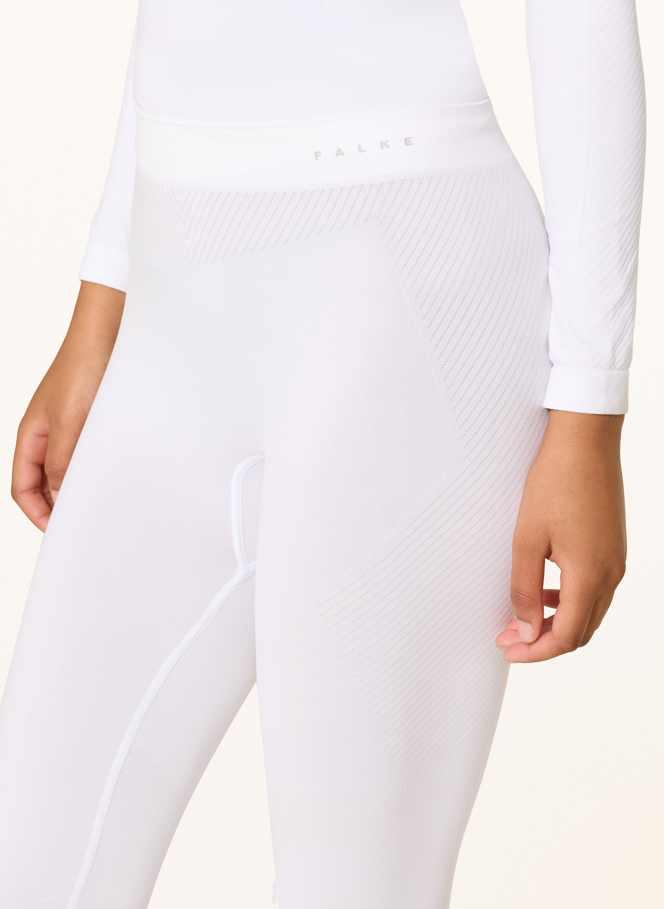 Thumbnail - Falke Funktionswäsche-Hose Warm Mit Verkürzter Beinlänge weiss