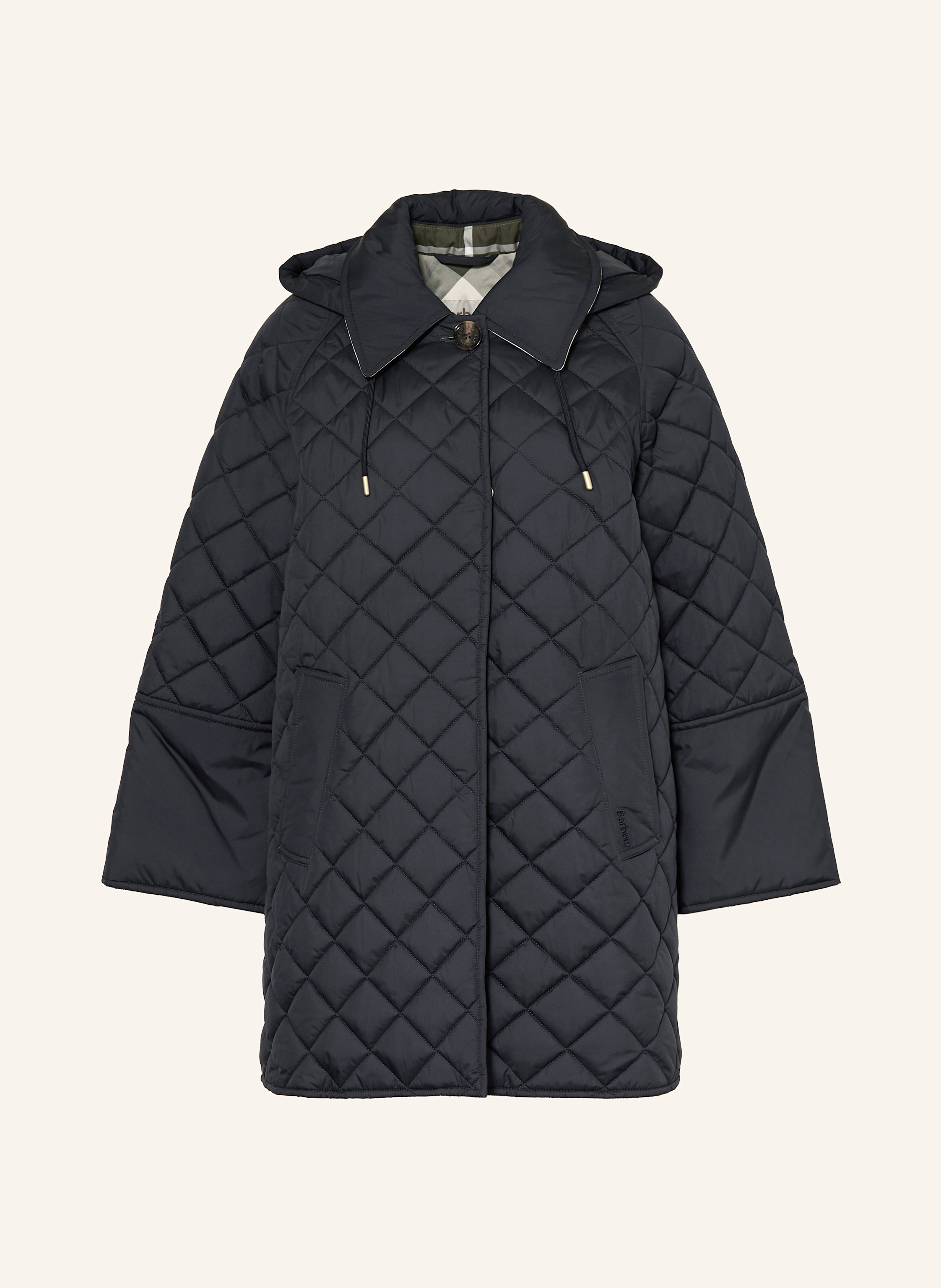 Barbour Steppmantel Cara Mit Abnehmbarer Kapuze blau
