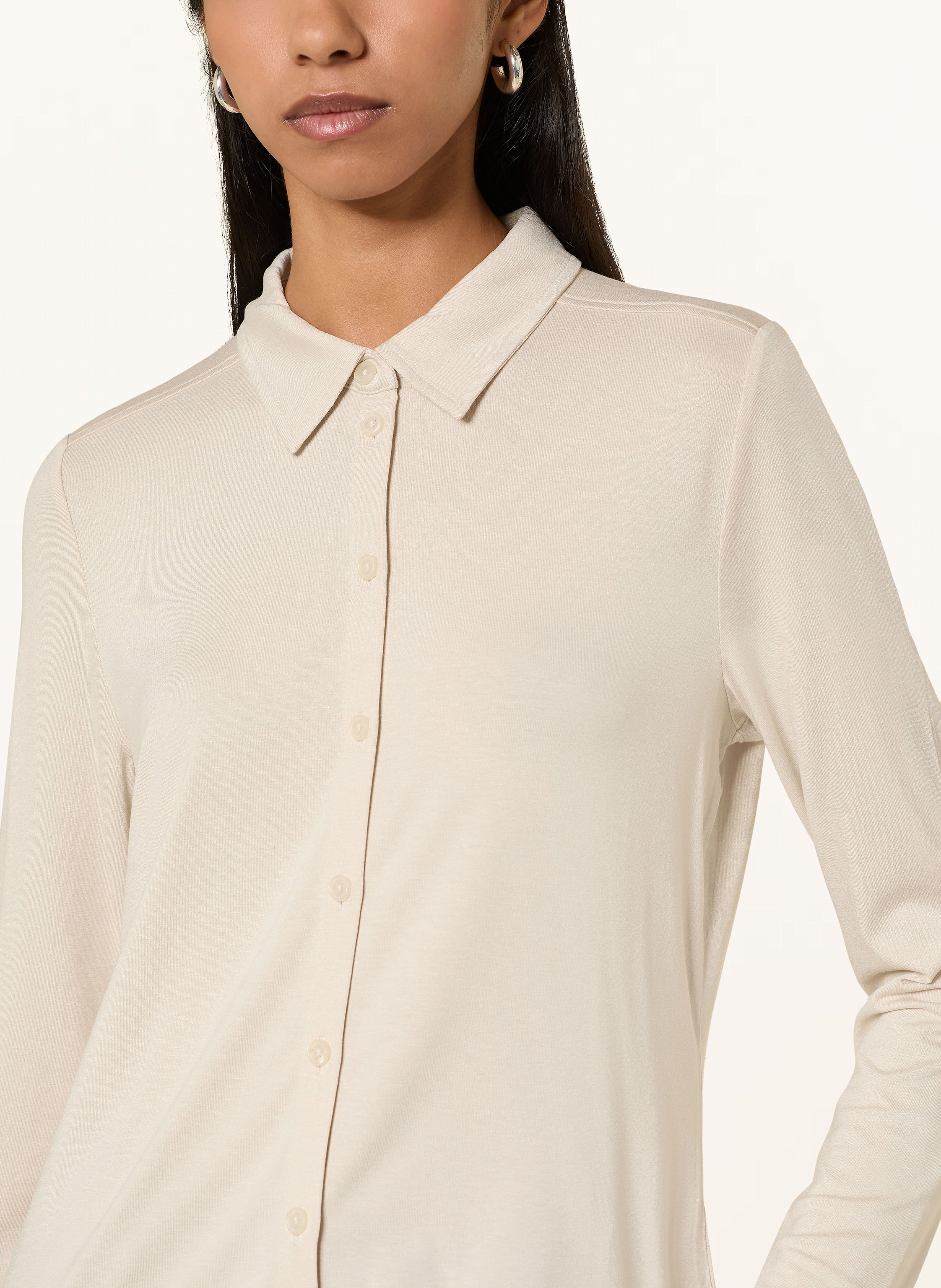 Thumbnail - Marc O'polo Hemdbluse Aus Jersey beige