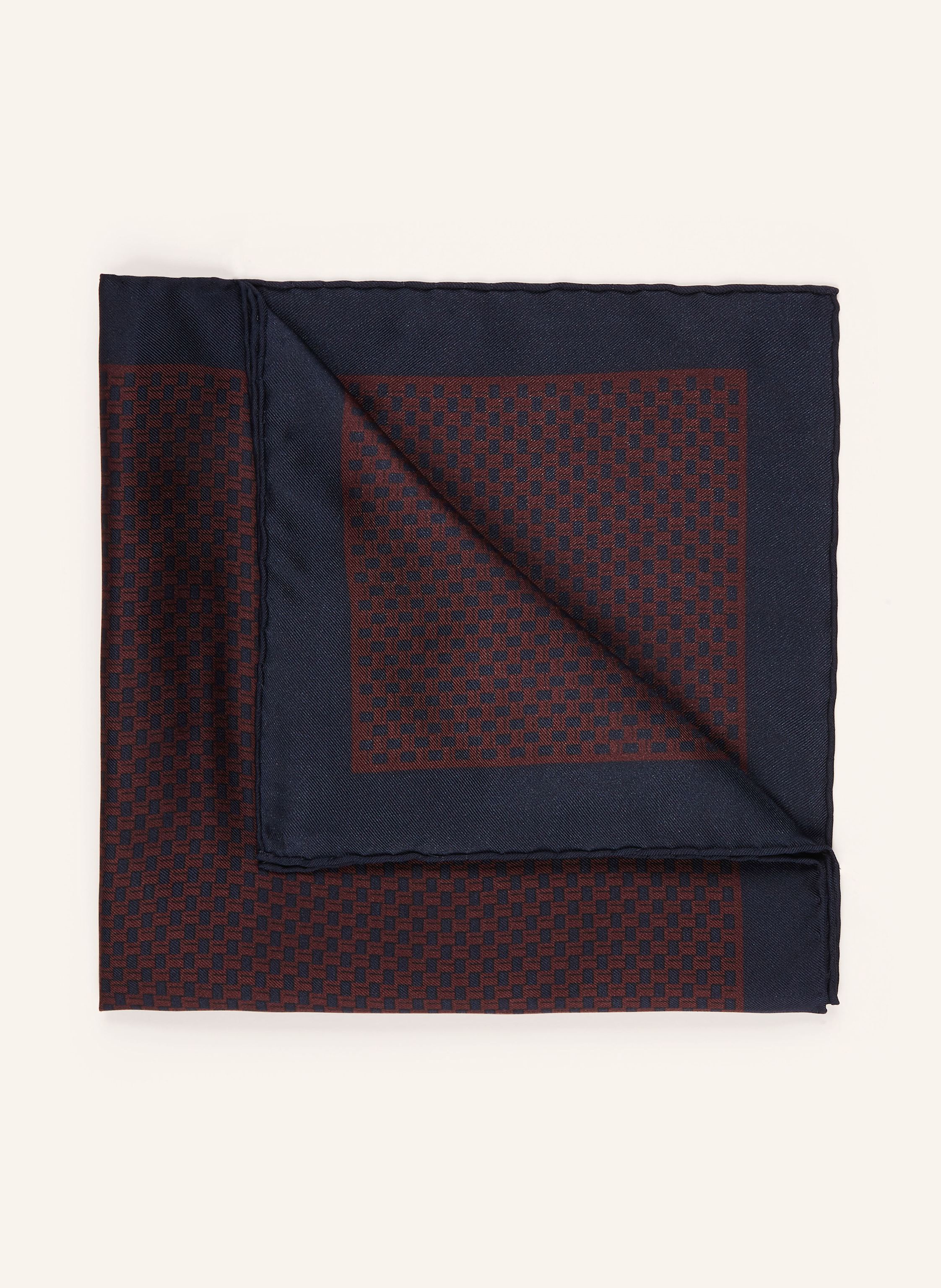 Zegna Zegna Einstecktuch rot in DUNKELBLAU / BRAUN
