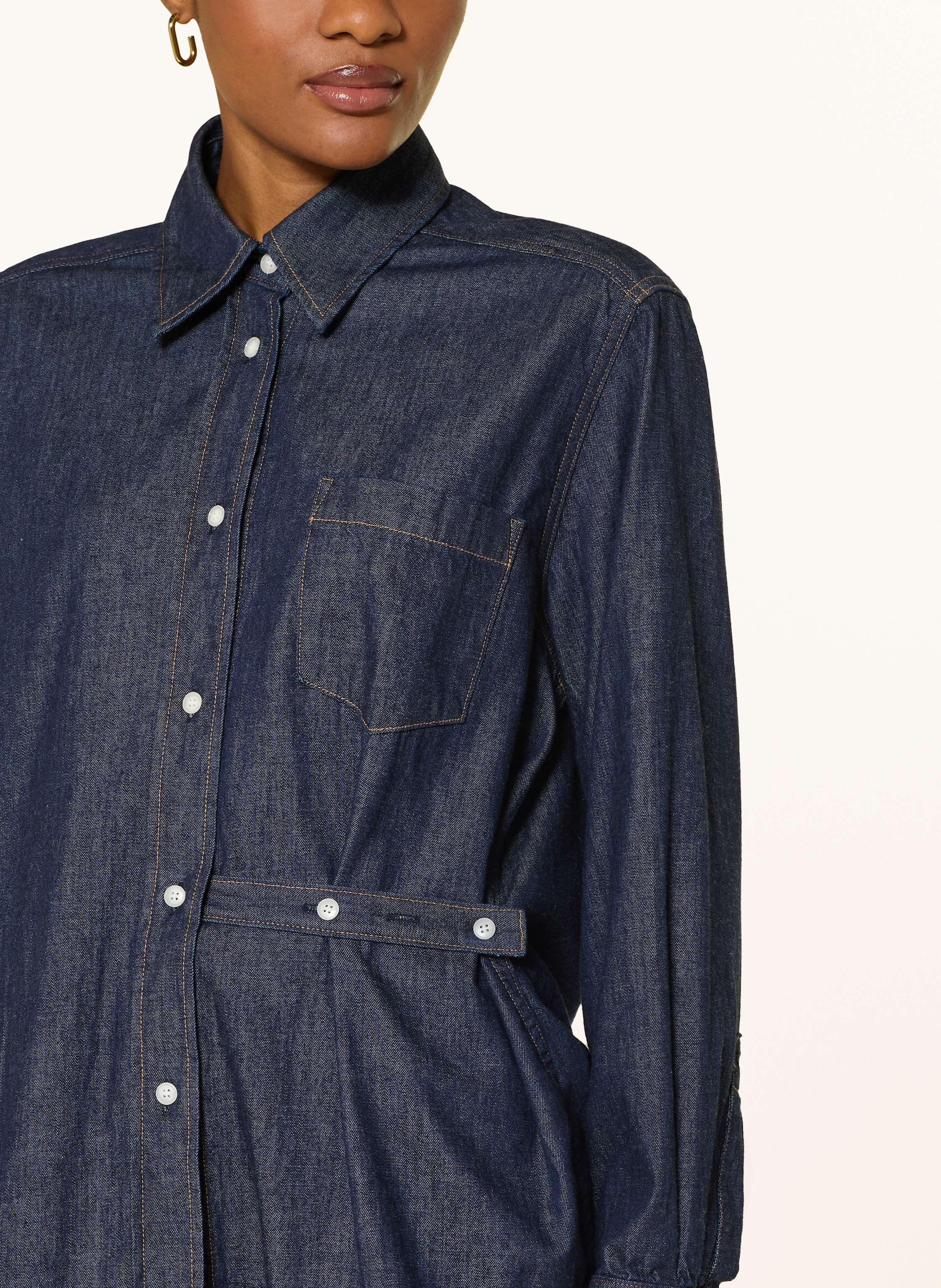 Thumbnail - Agolde Jeansbluse Kaelin blau