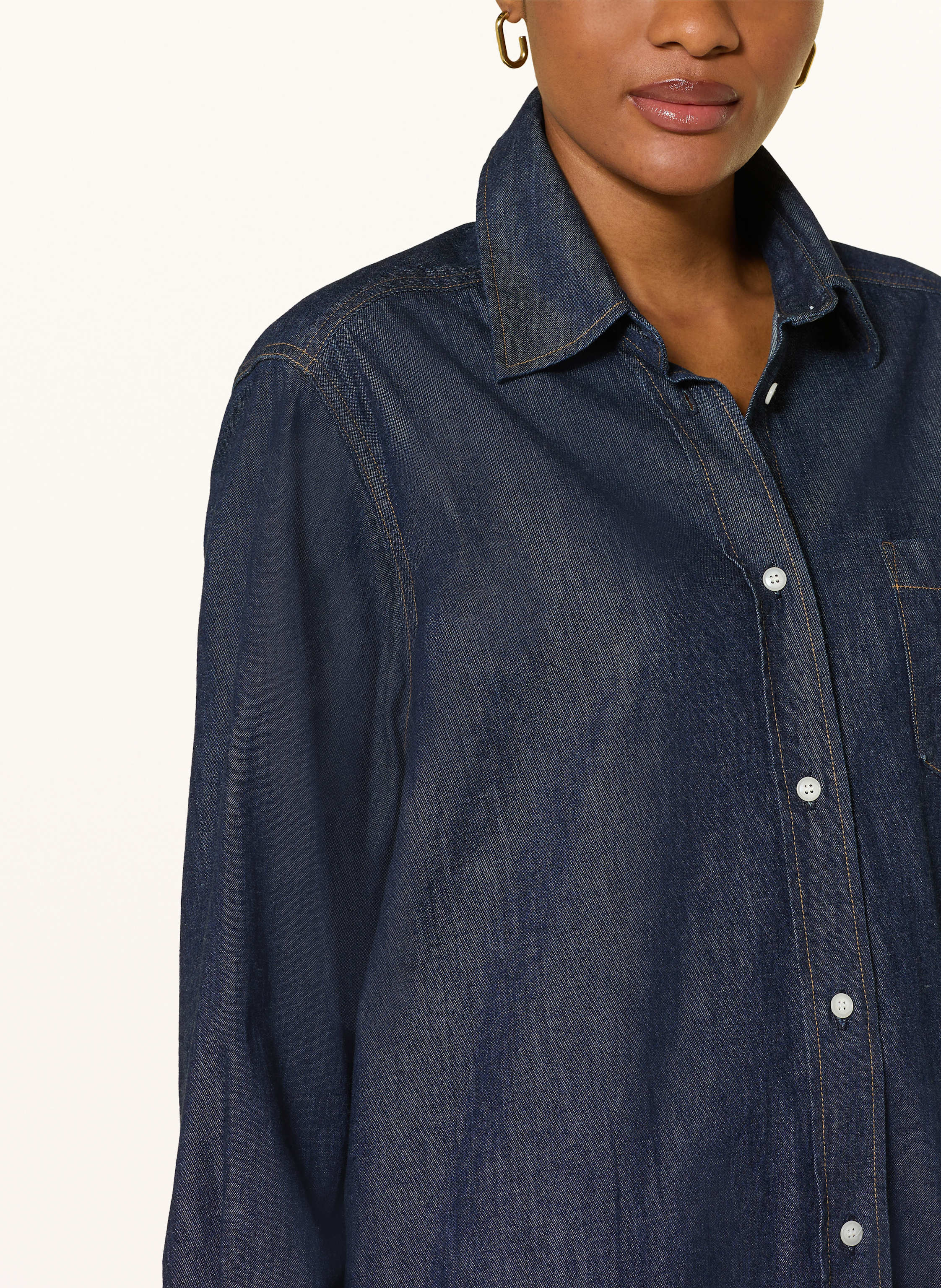 Thumbnail - Agolde Jeansbluse Kaelin blau