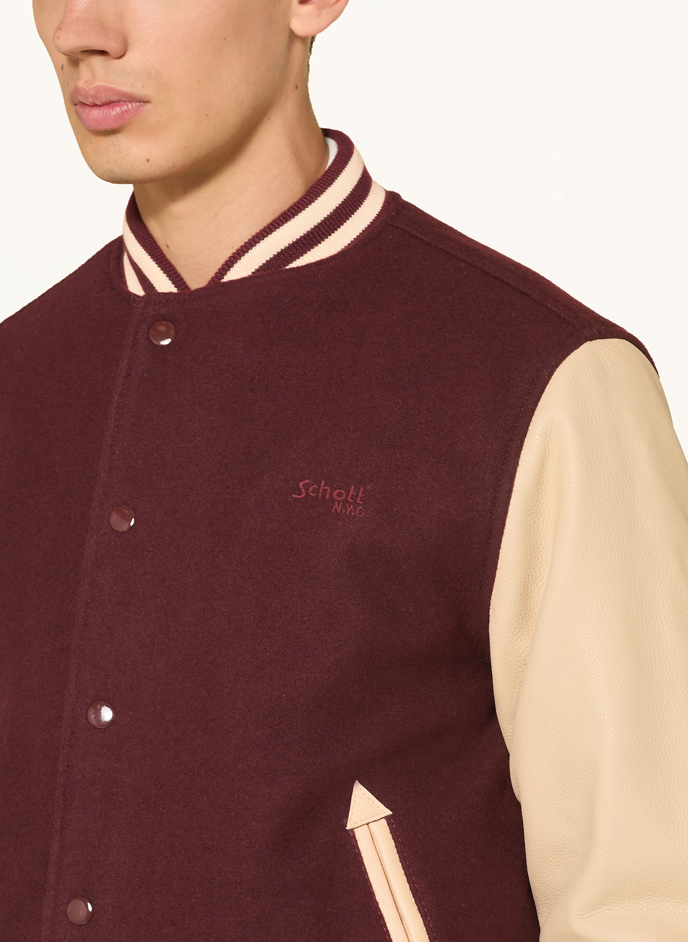 Thumbnail - Schott Nyc College-Jacke rot