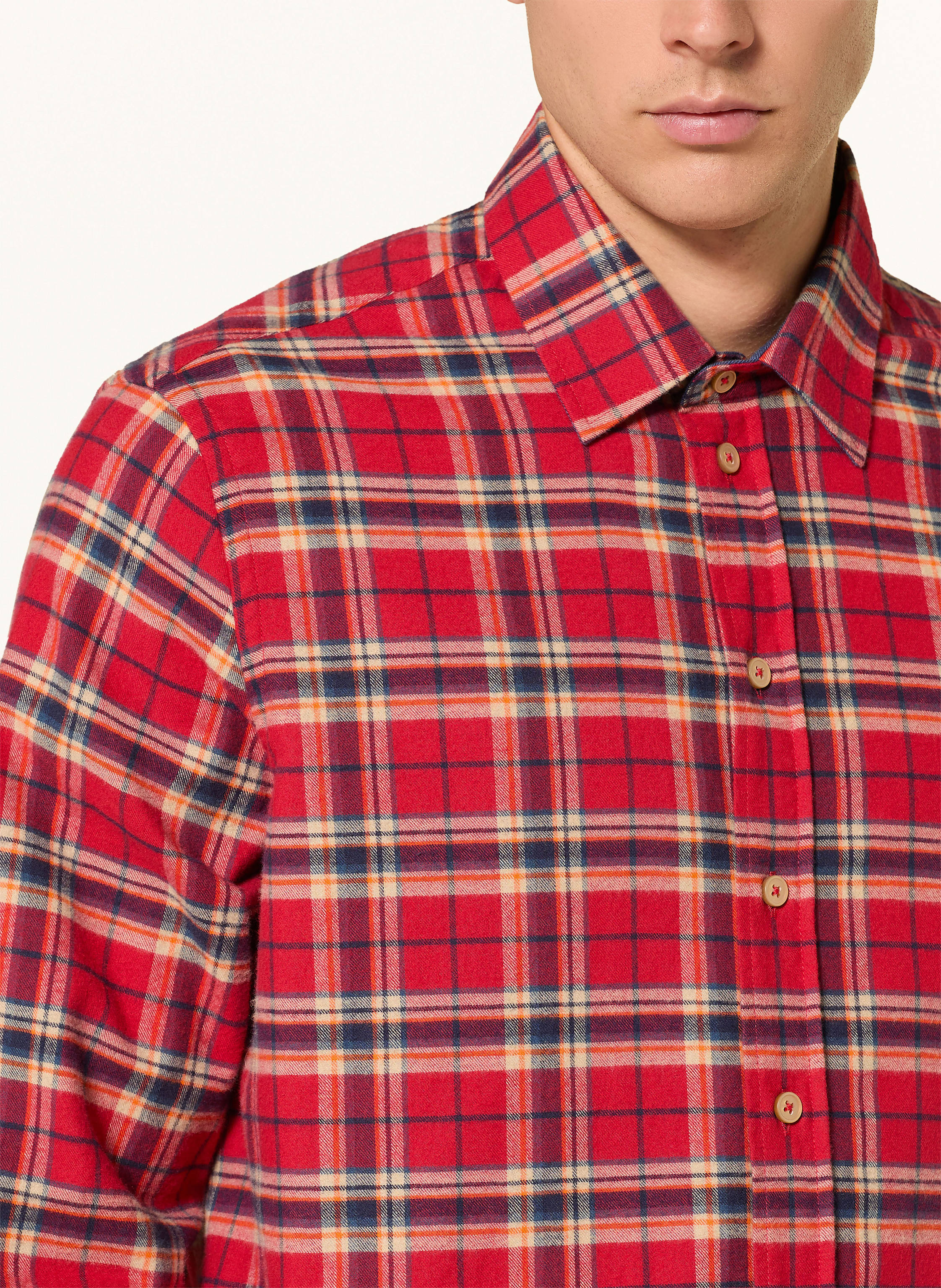 Thumbnail - Luis Trenker Flanellhemd Regular Fit rot