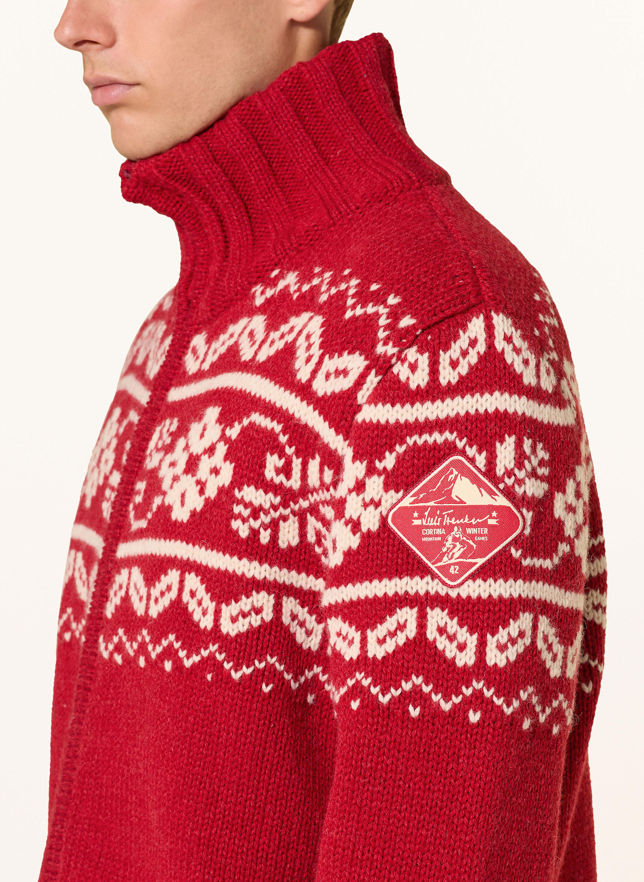 Thumbnail - Luis Trenker Strickjacke Luwall rot