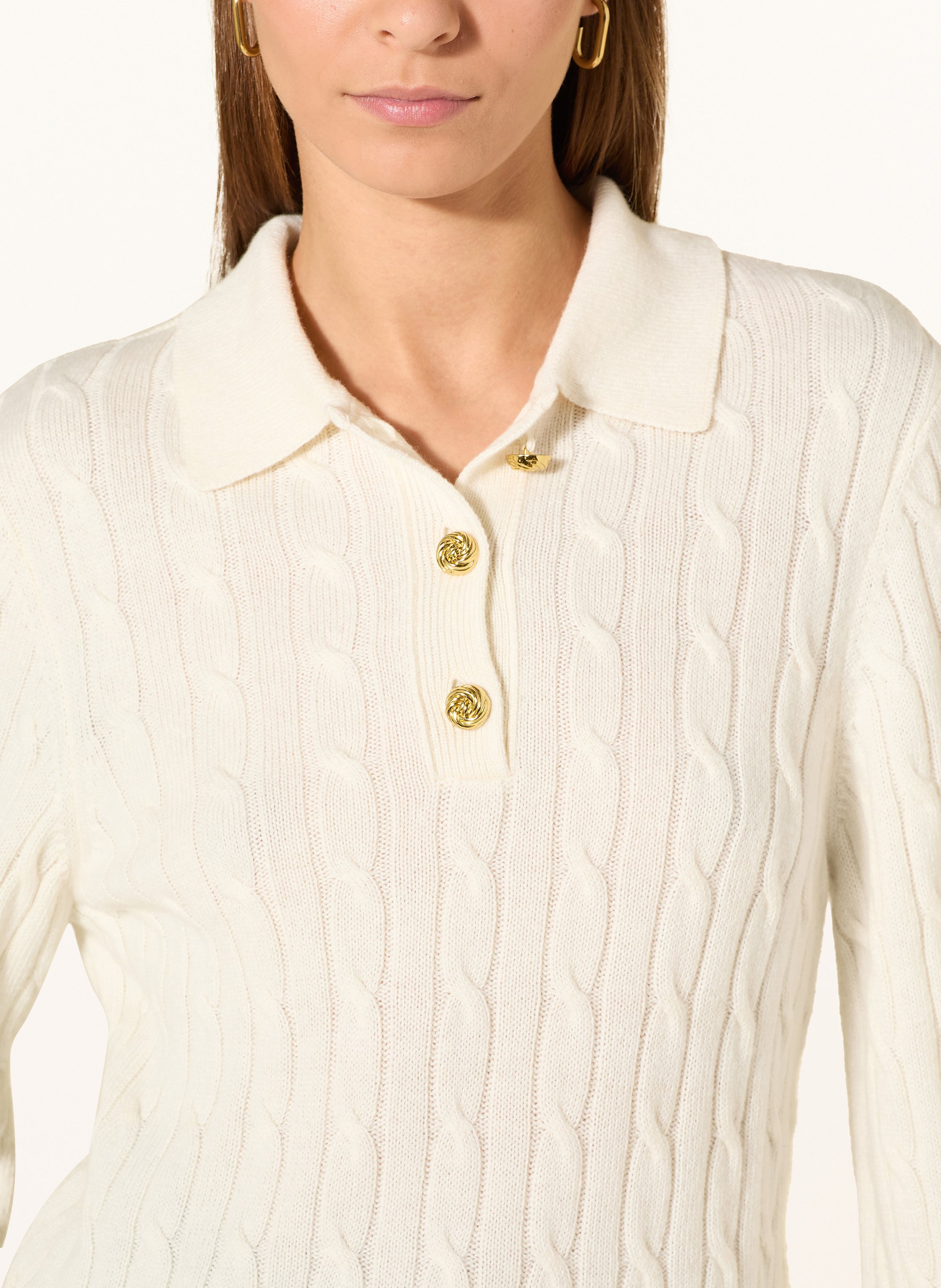 Thumbnail - Barbour Strick-Poloshirt Evie weiss