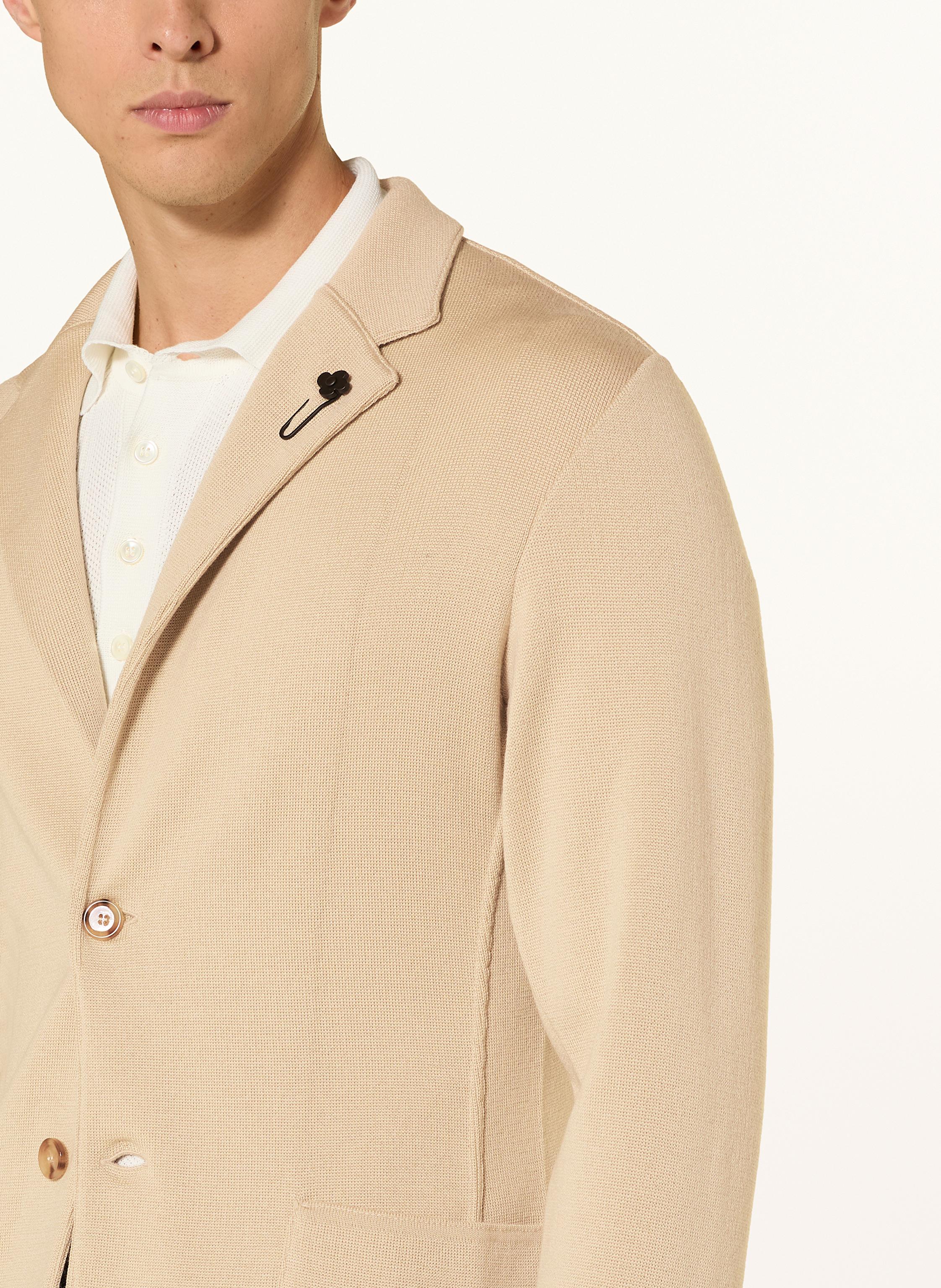 Thumbnail - Lardini Stricksakko Extra Slim Fit beige