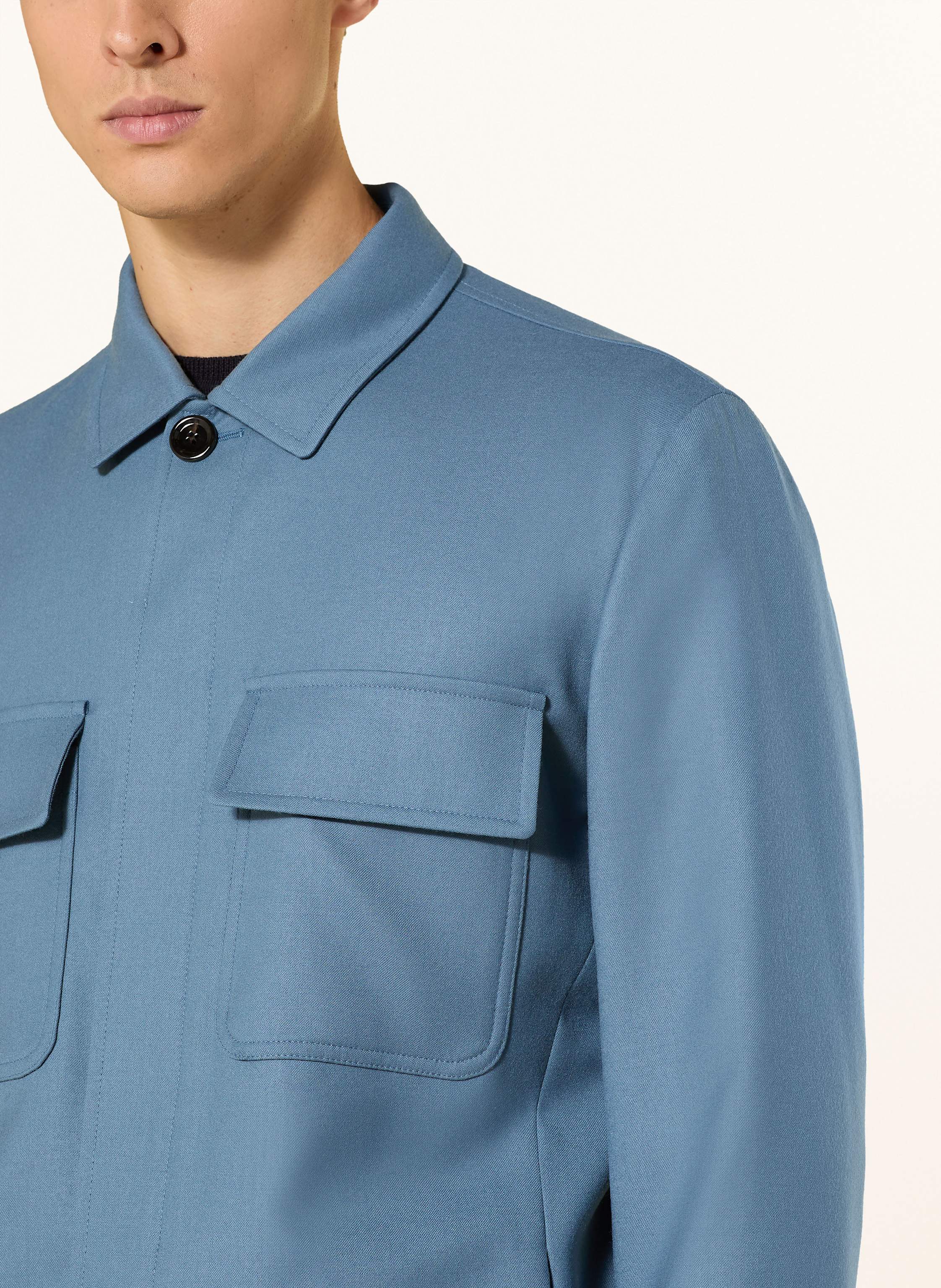 Thumbnail - Lardini Flanell-Overjacket blau