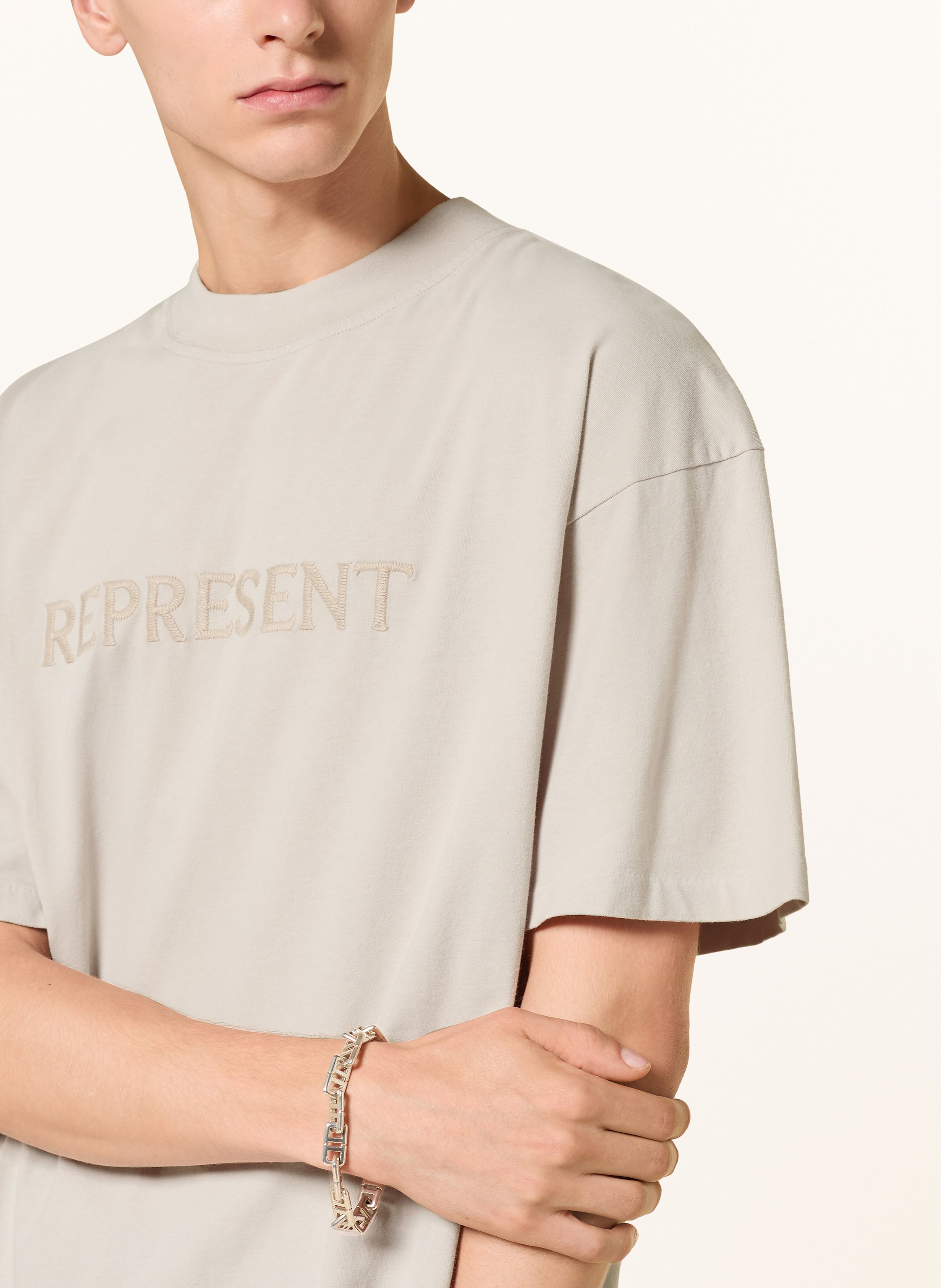 Thumbnail - Represent Oversized-Shirt Serif grau