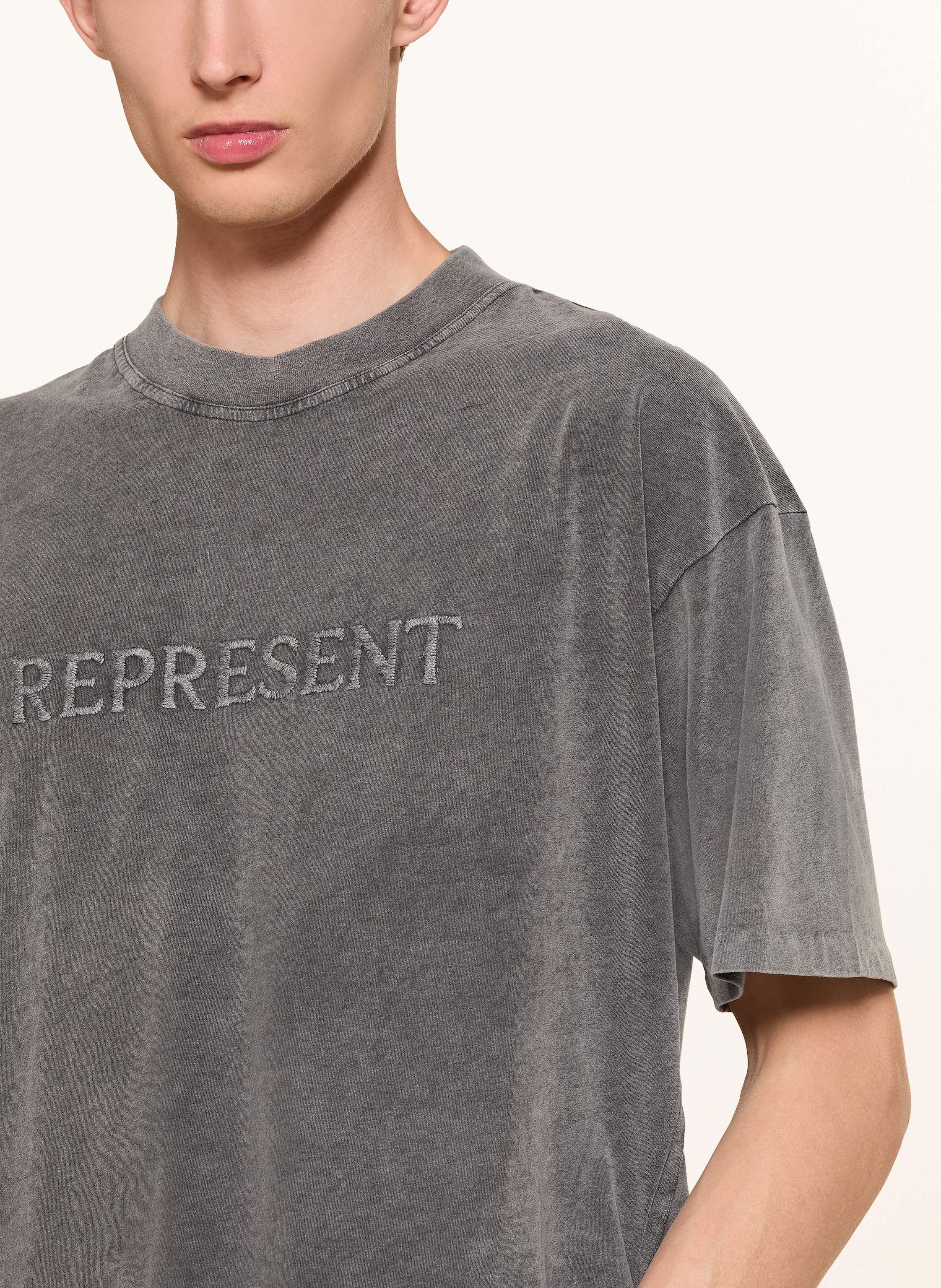 Thumbnail - Represent Oversized-Shirt Serif grau