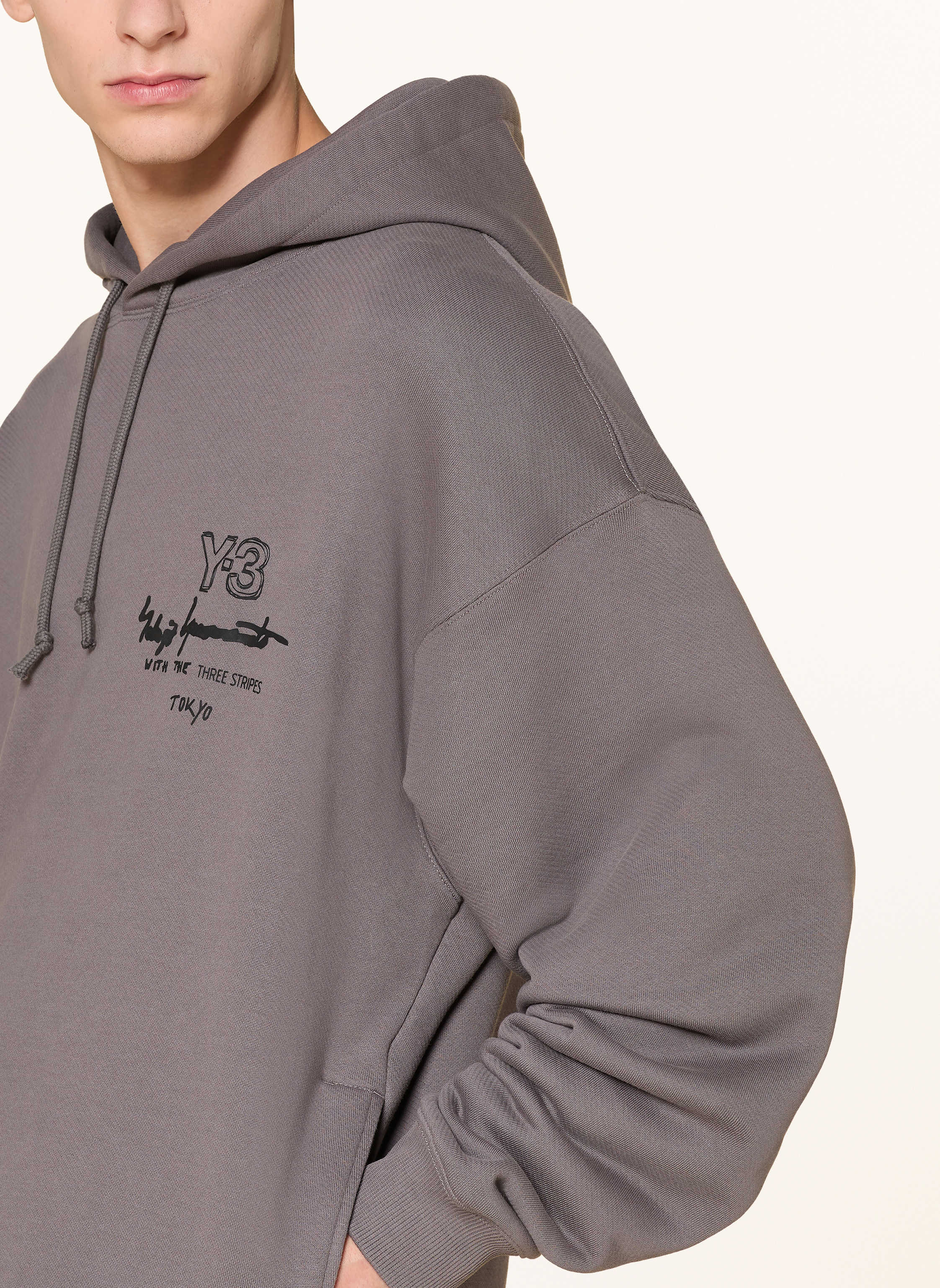 Thumbnail - Y-3 Hoodie Graphic Ft grau
