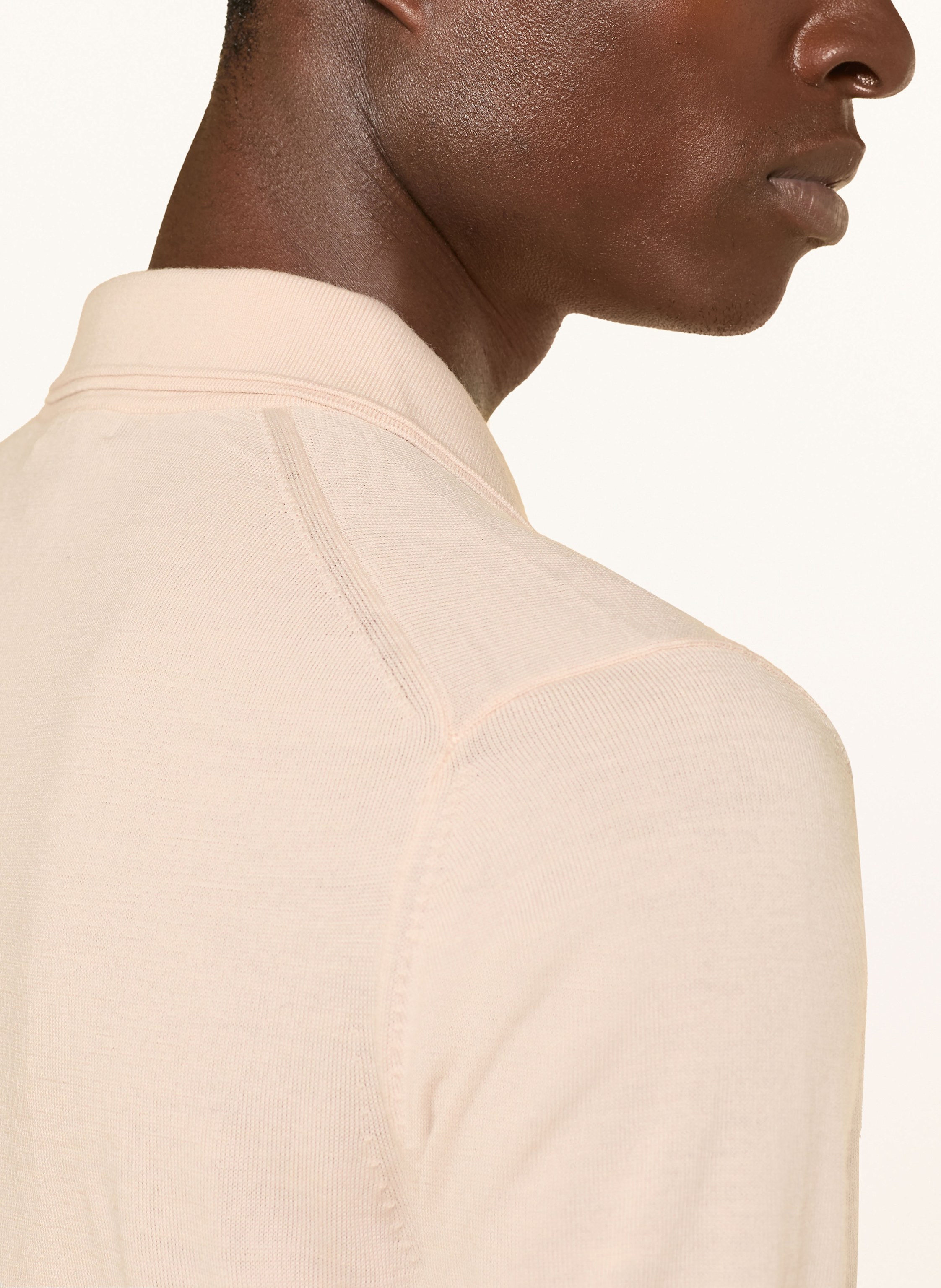 Thumbnail - Reiss Strick-Poloshirt Duchie Aus Merinowolle beige