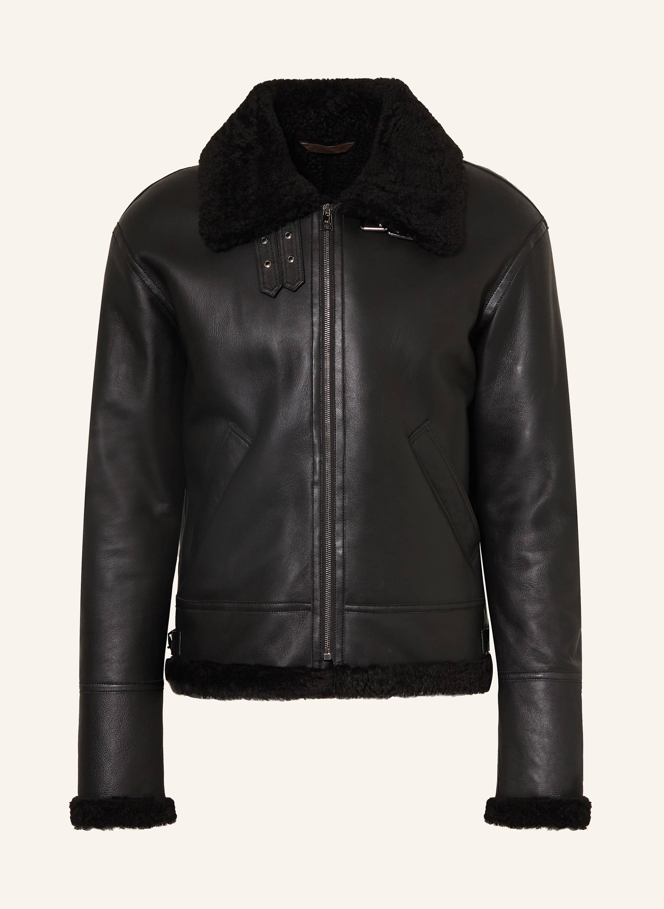 Manzoni 24 Lederjacke schwarz