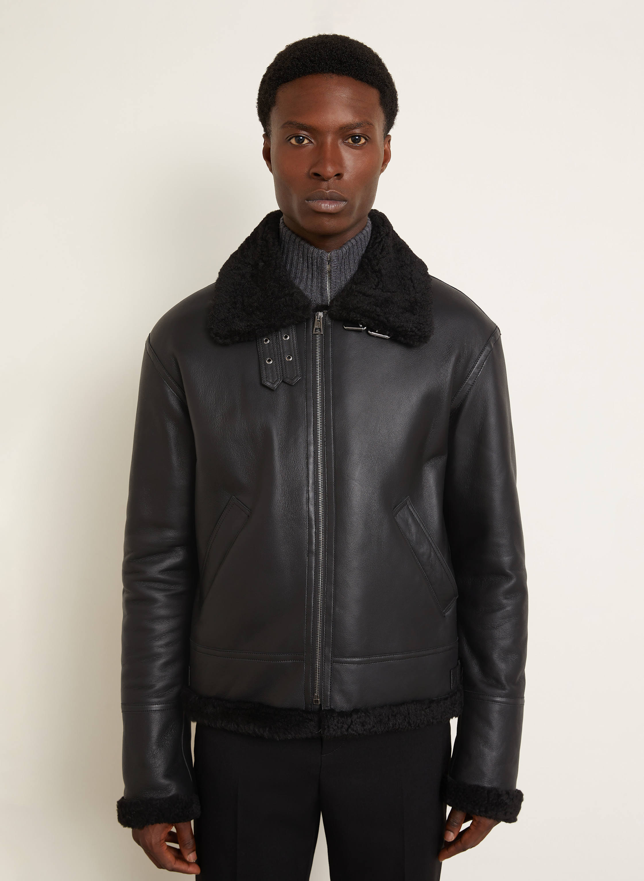 Thumbnail - Manzoni 24 Lederjacke schwarz