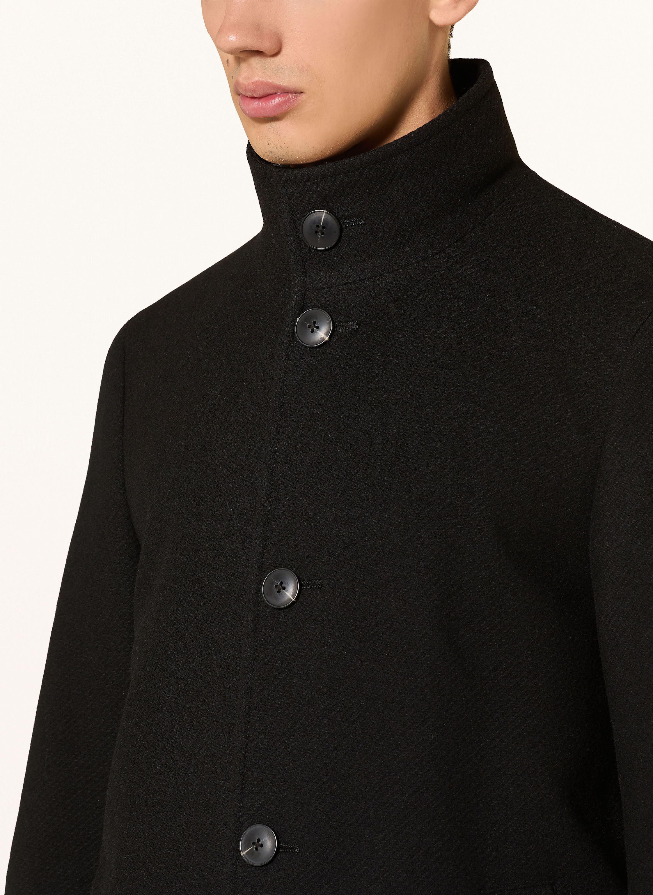 Thumbnail - Marc O'polo Wollmantel Mit Herausnehmbarer Blende schwarz