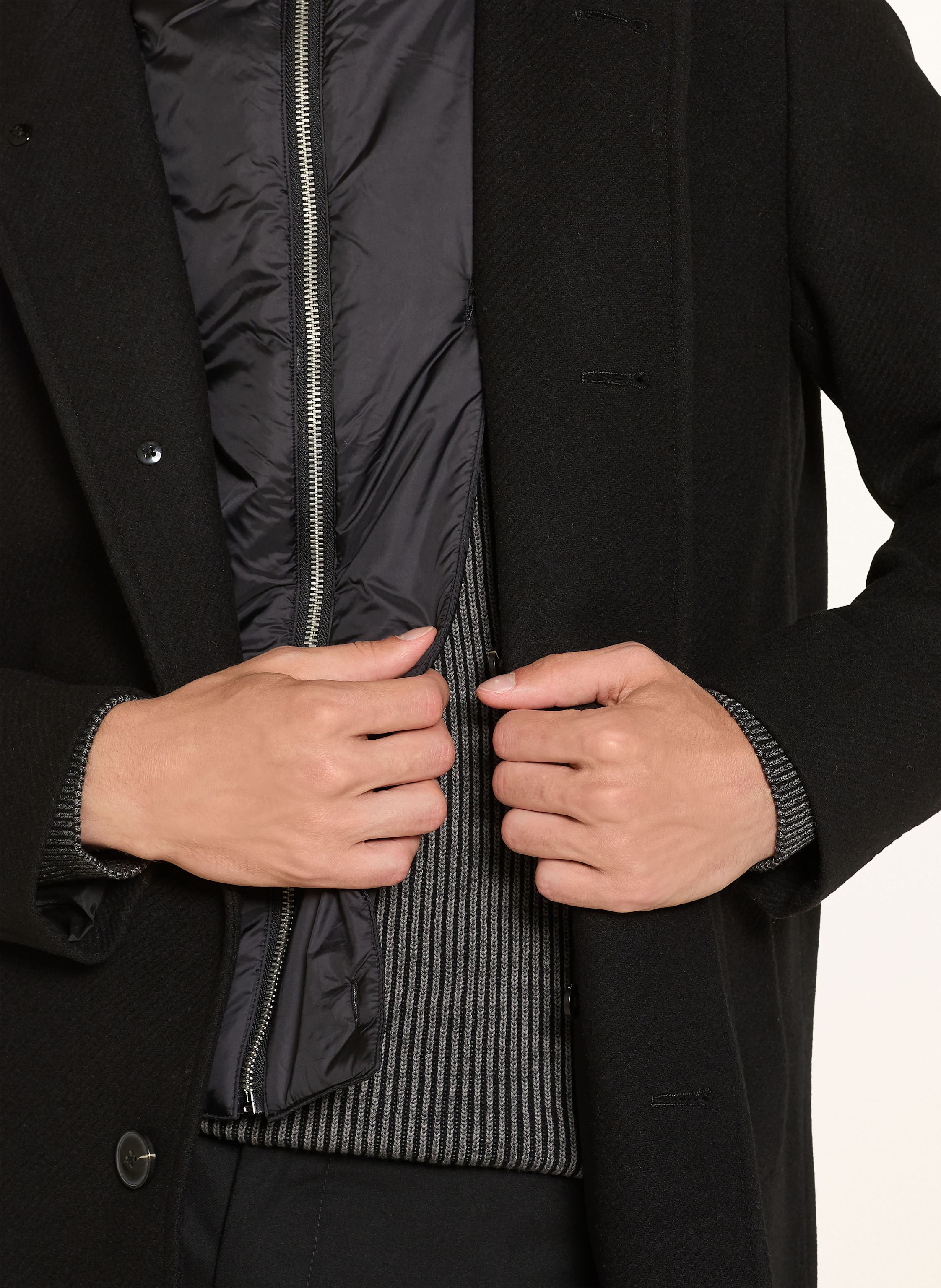 Thumbnail - Marc O'polo Wollmantel Mit Herausnehmbarer Blende schwarz