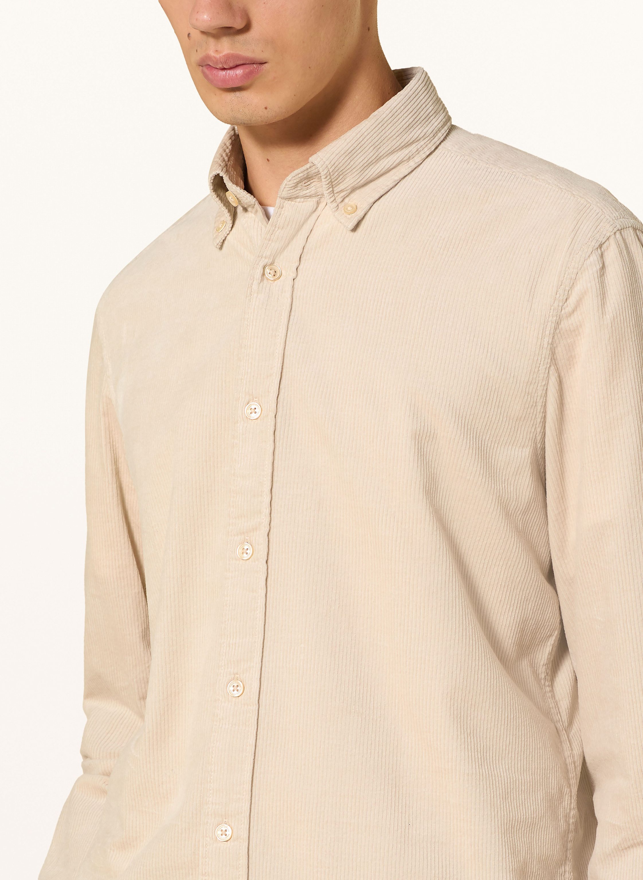 Thumbnail - Marc O'polo Cordhemd Regular Fit beige