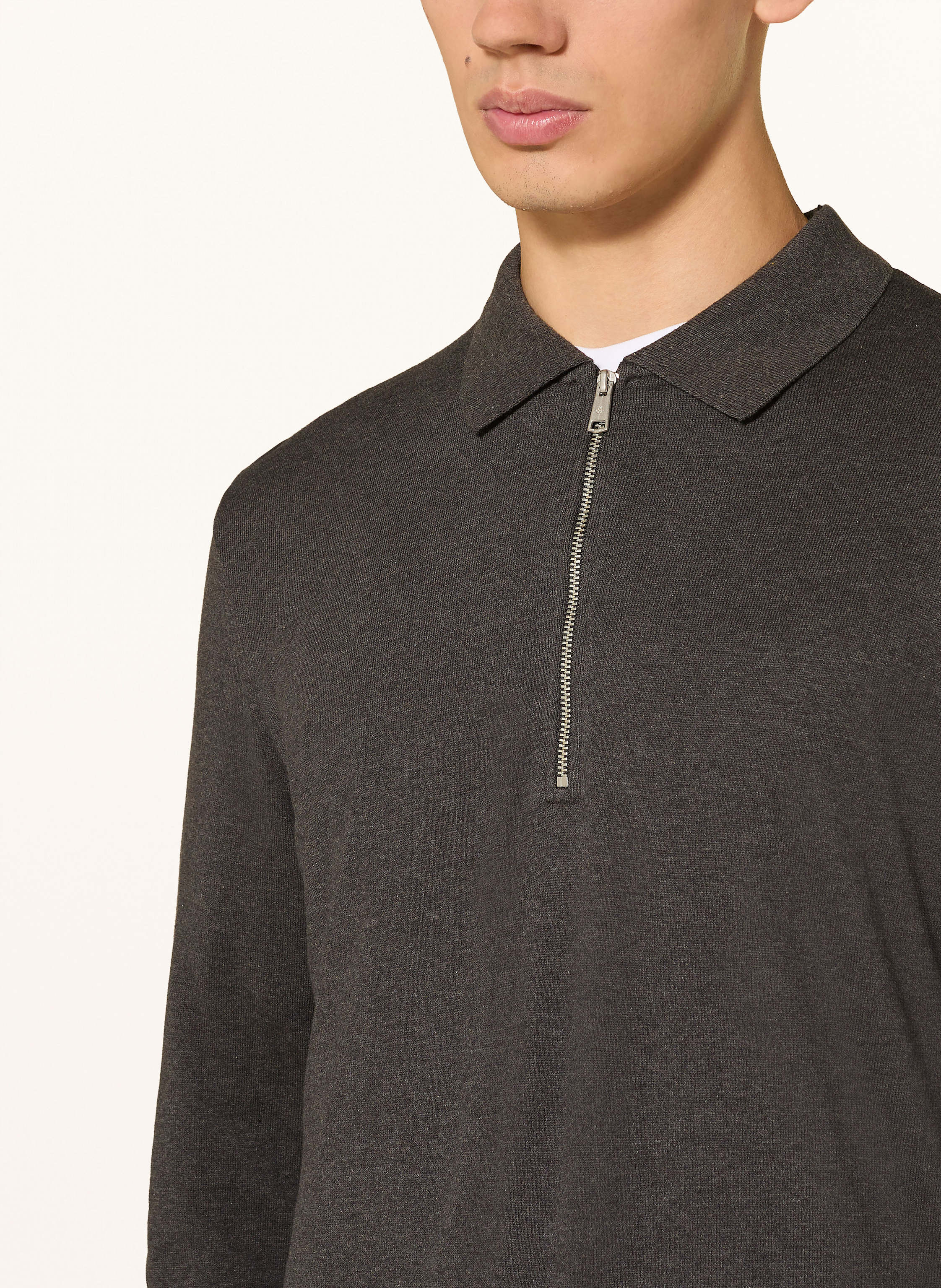 Thumbnail - Marc O'polo Strick-Poloshirt grau