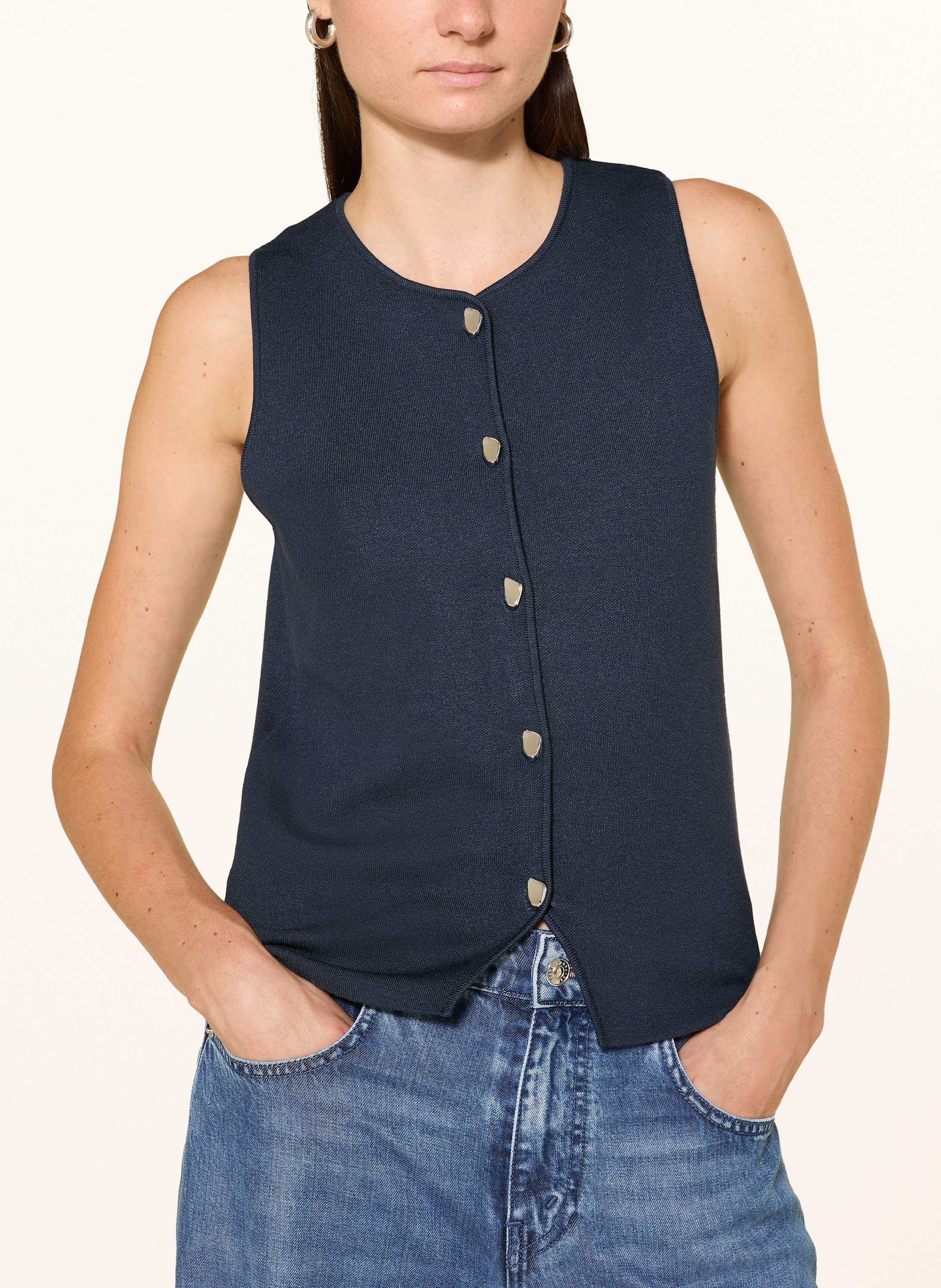 Thumbnail - Betty&Co Strickweste blau