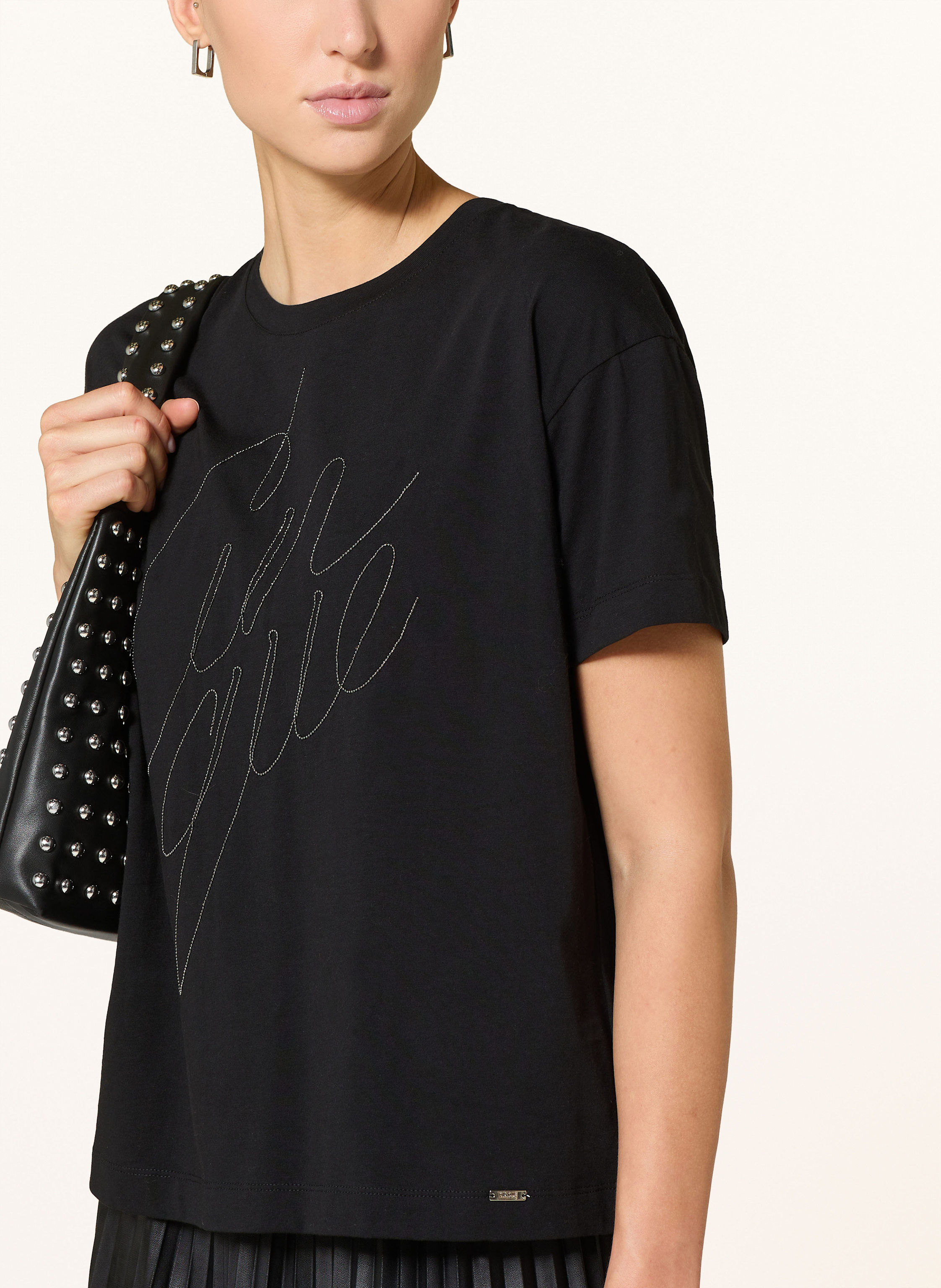 Thumbnail - Cinque T-Shirt Cipardis Mit Schmucksteinen schwarz